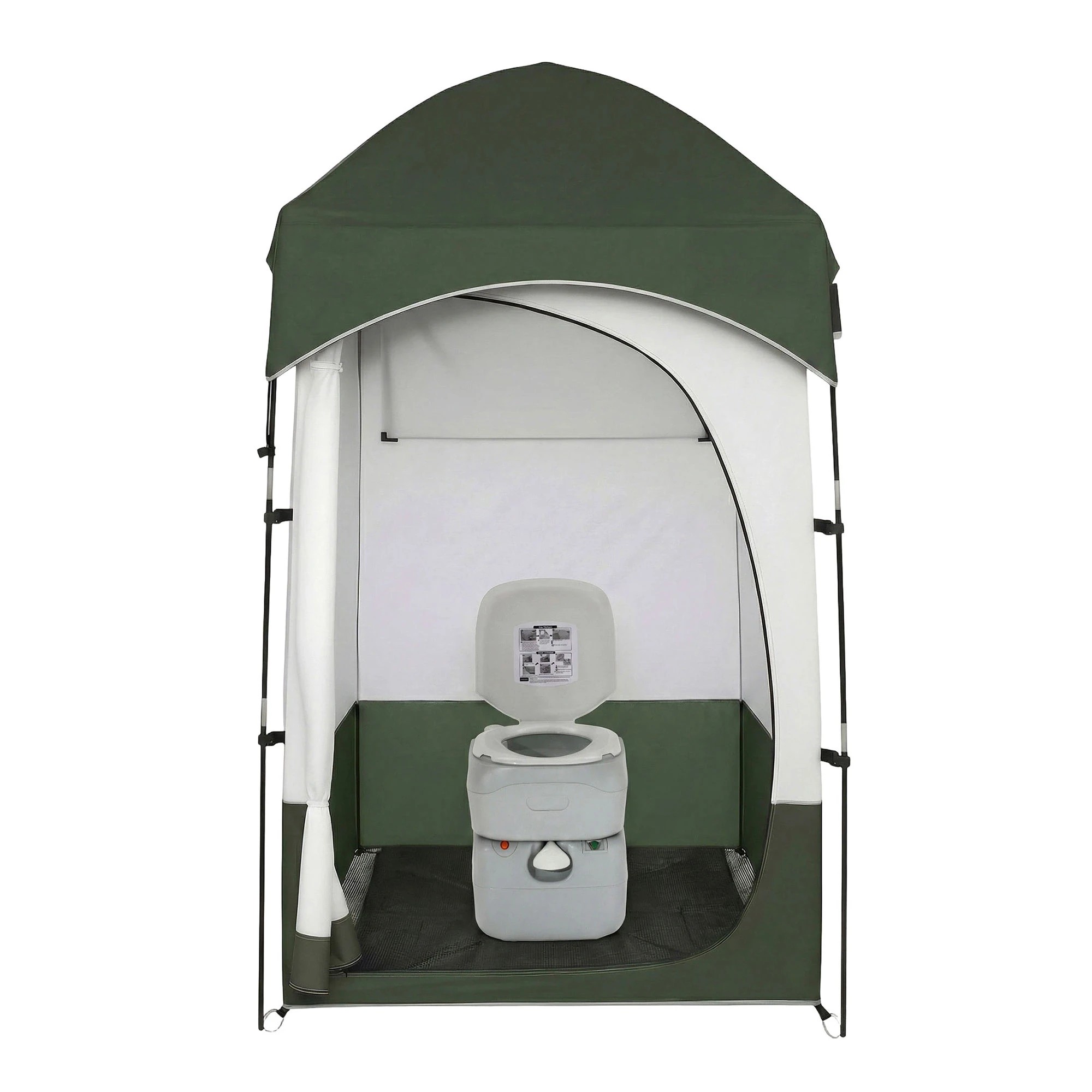 2 Weisshorn 22L Portable Camping Toilet Shower Tent Changing Room Outdoor Loo Set - Multi, 2 of 2