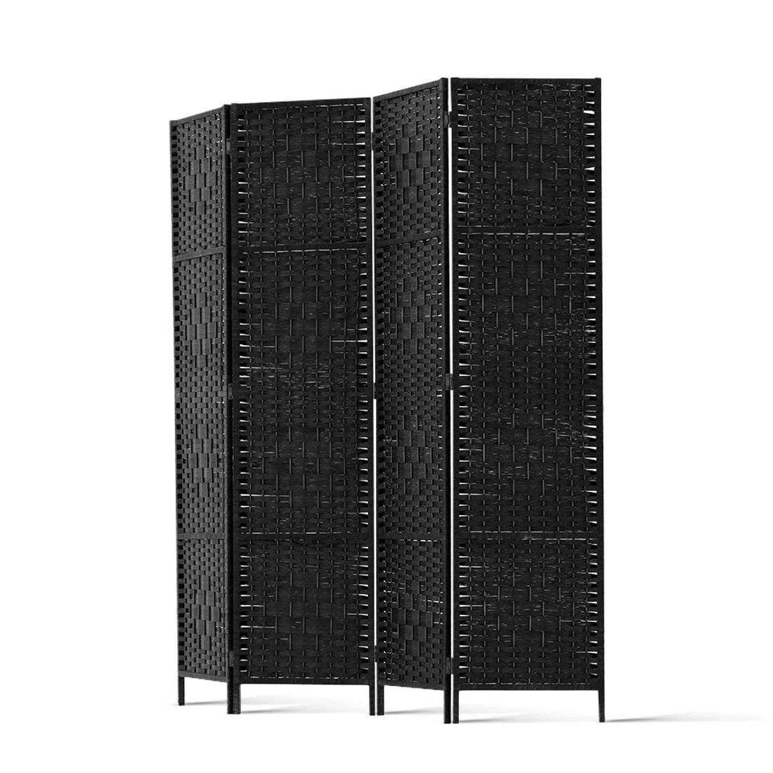 5 Artiss 4 Panel Room Divider Screen 163x170cm Woven
 - black, 5 of 8