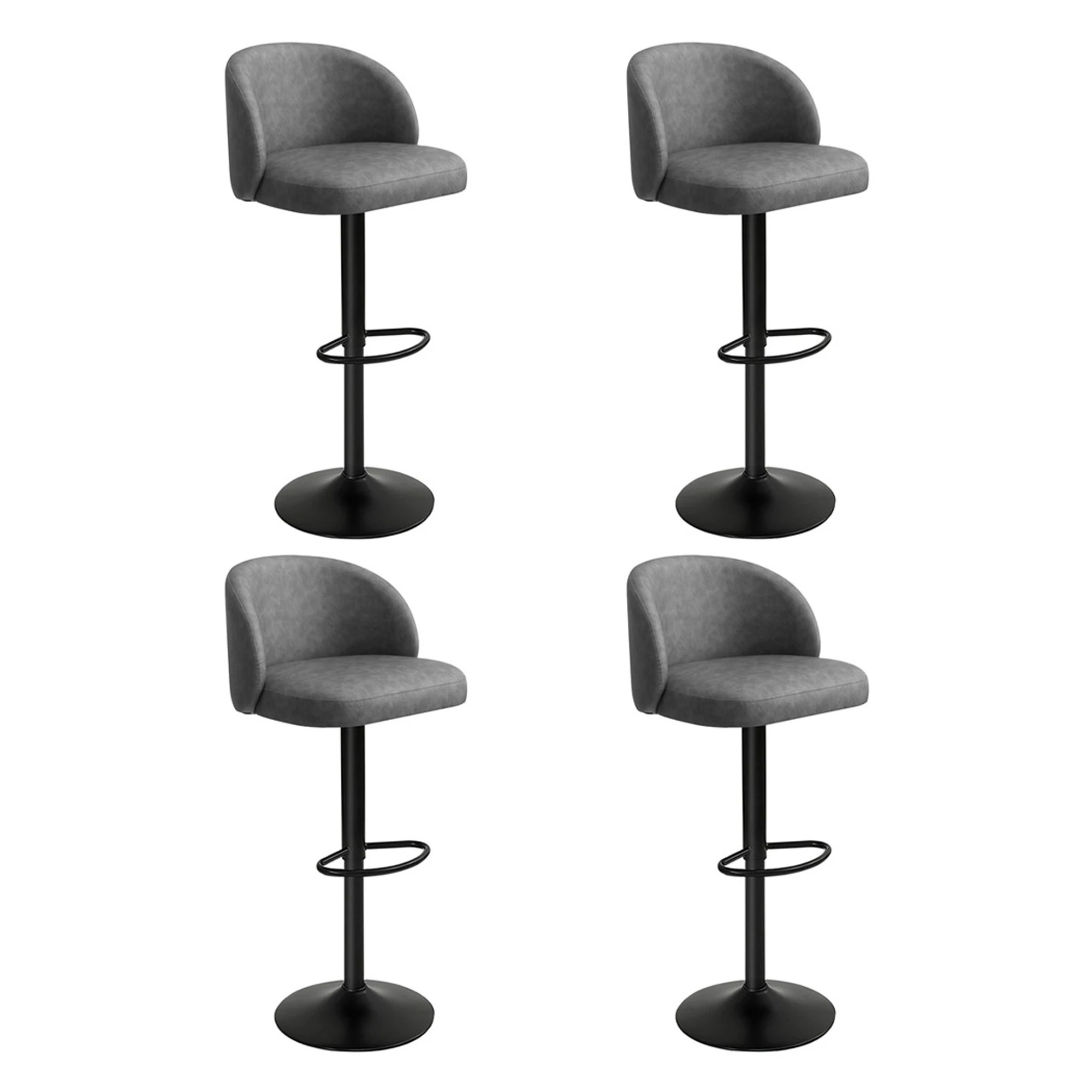1 Levede 4x Dark Greybar Stool, 1 of 7