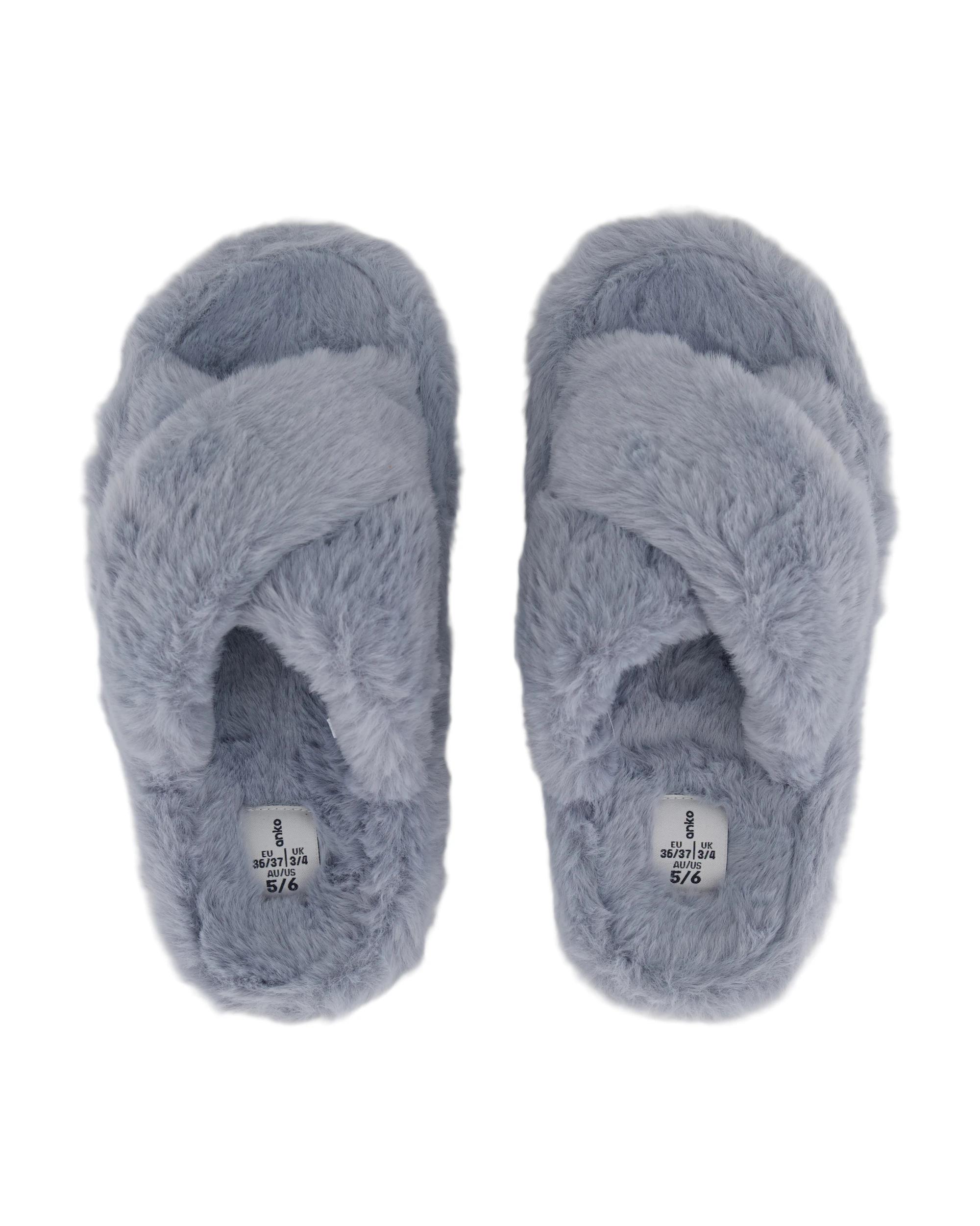 2 Crossover Furry Slippers Halo Blue, 2 of 3