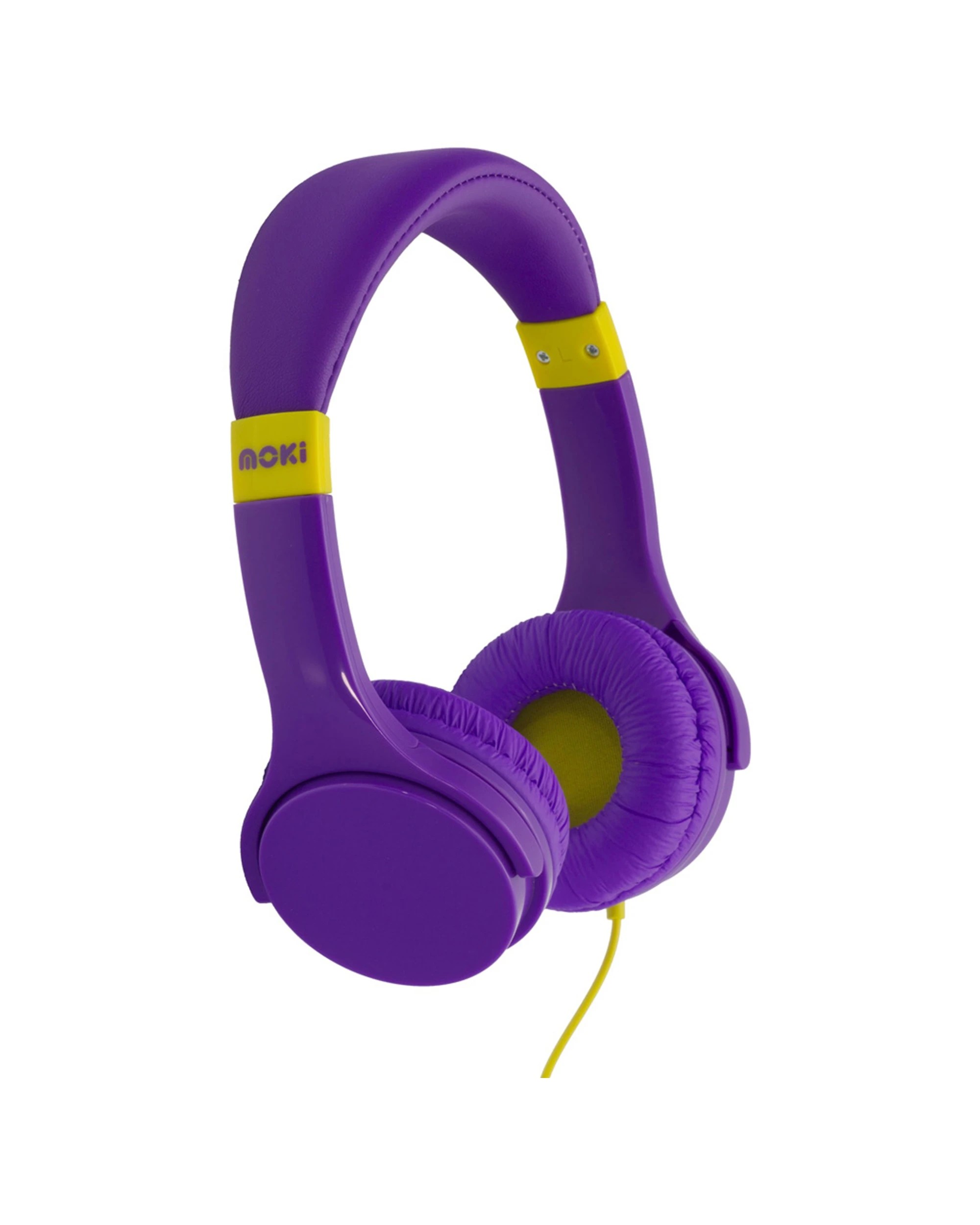 1 Moki Lil Kids Headphones On Ear Headband Volume Limited 3.5mm - Purple, 1 of 4