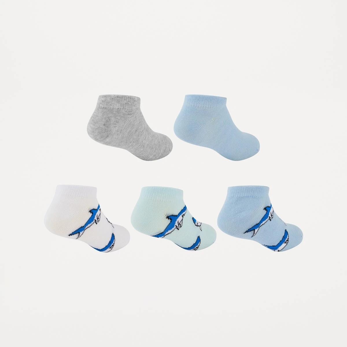 2 5 Pack Low Cut Socks BLUE SHARKS, 2 of 3