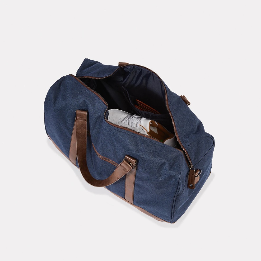 2 Fitzroy Duffle Navy Tan, 2 of 8