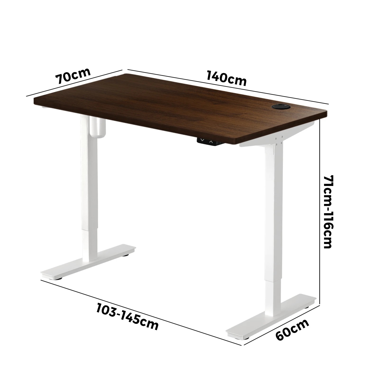 4 Oikiture 140cm Electric Standing Desk Single Motor Height Adjustable Sit Stand Table Top
 - Multi, 4 of 4