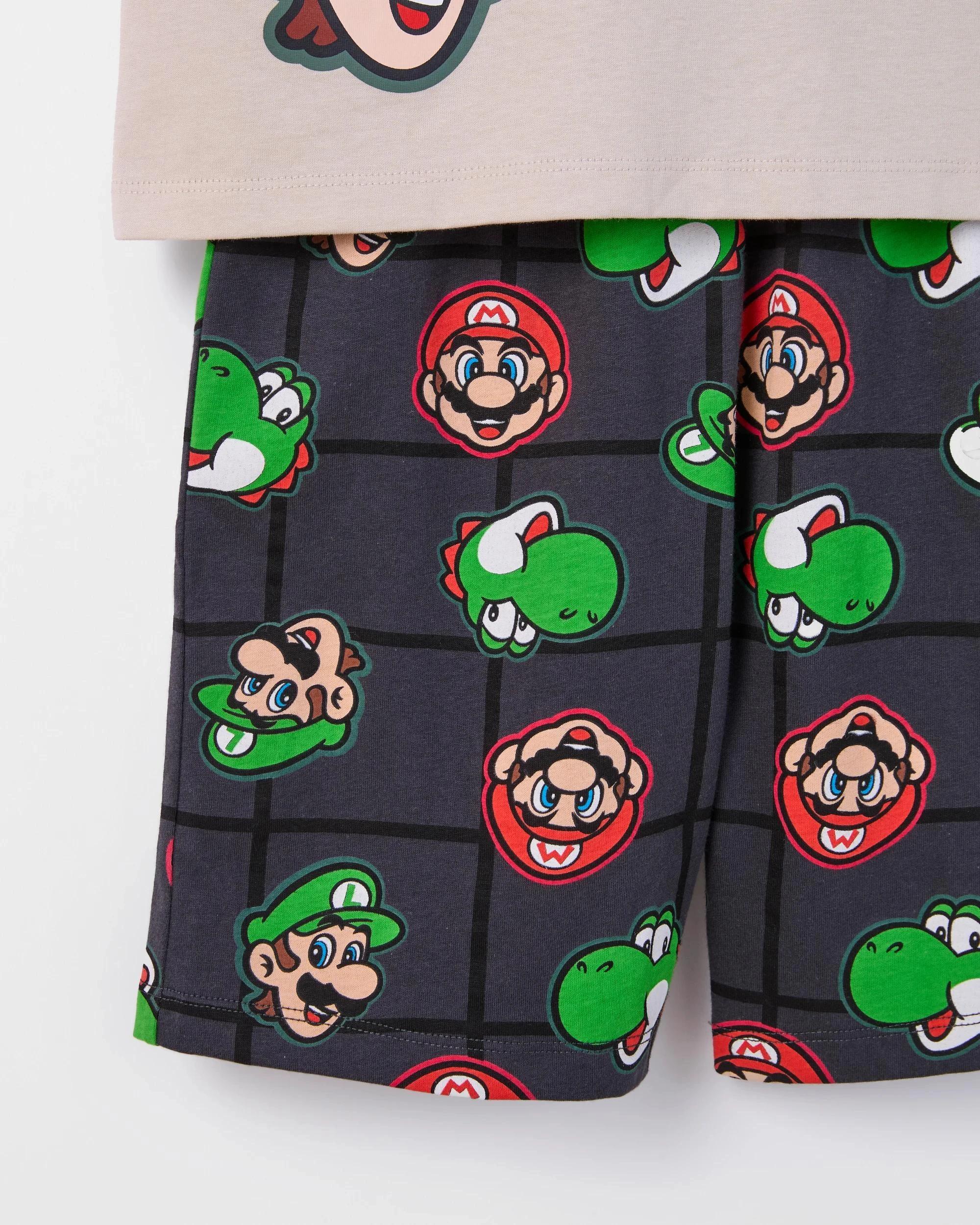 8 Super Mario Australian Cotton Jersey Older Boys Pyjama Set MARIO, 8 of 8