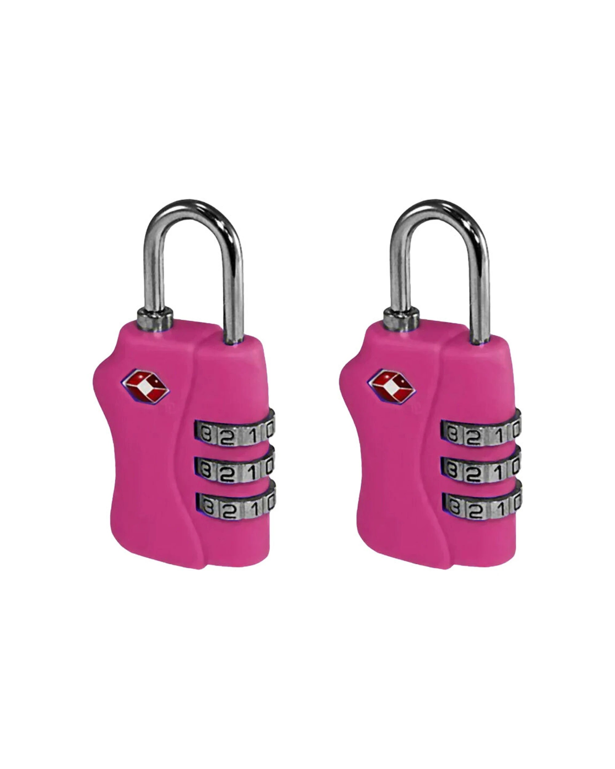 1 Tosca 2Pk Tsa Approved Luggage Bag Combination Lock - Pink, 1 of 1