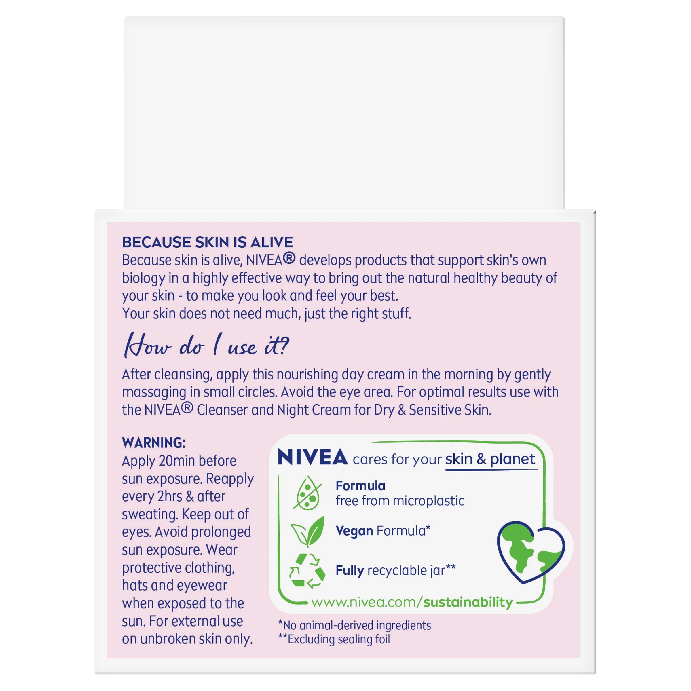 3 Nivea Nourishing Day Cream SPF 30 50ml - Natural Almond Oil, 3 of 10