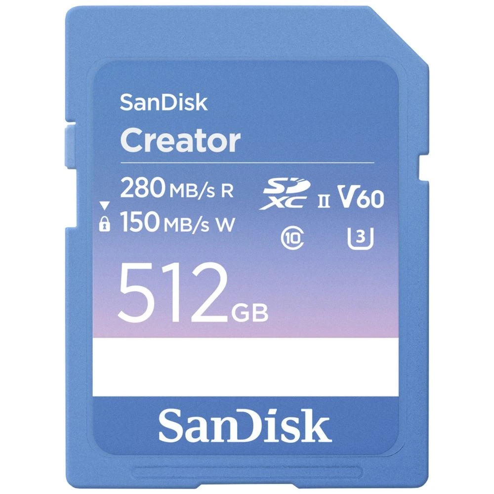 1 SanDisk 512GB Creator UHS-II SDXC Memory Card, 1 of 2