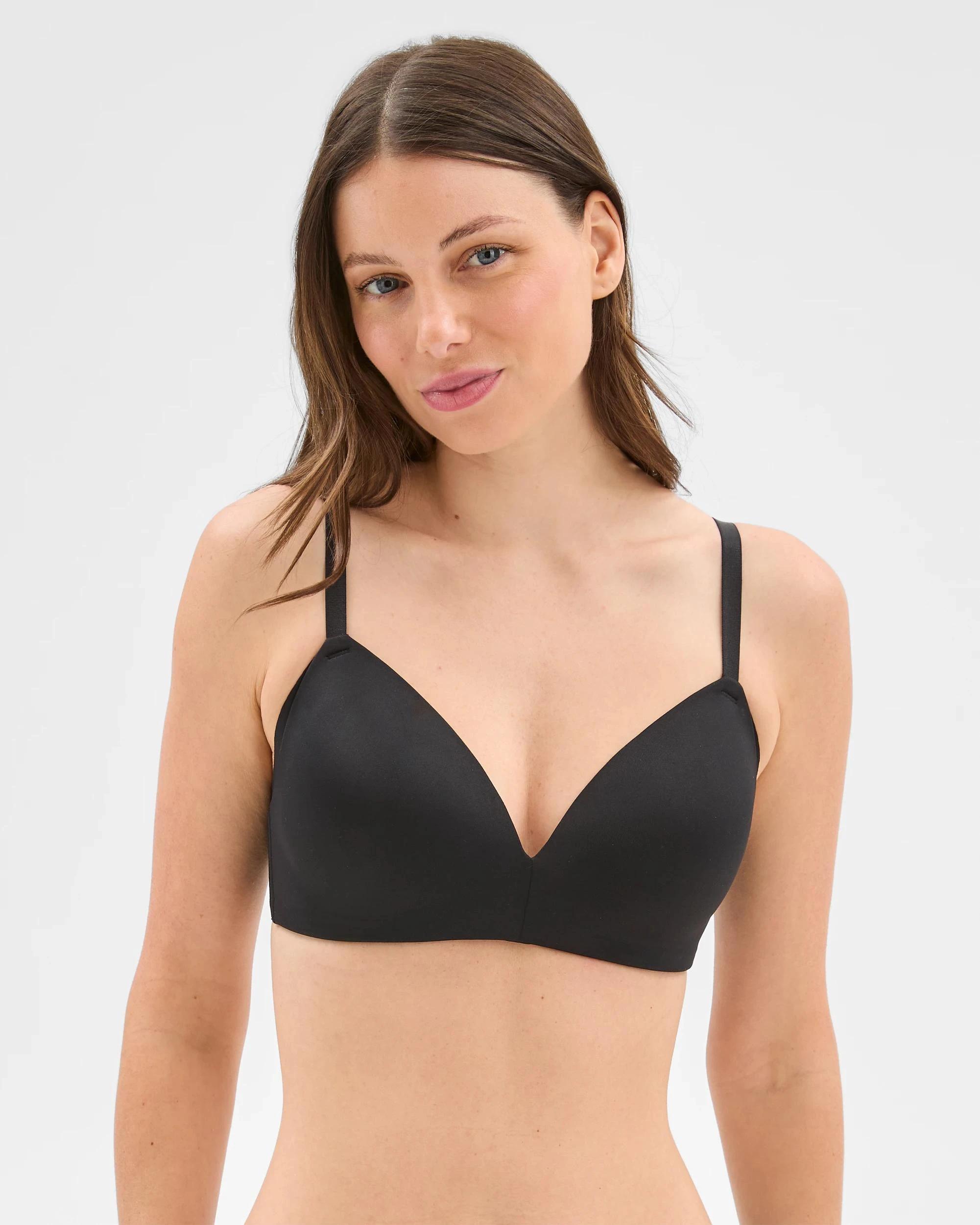 1 Target Smooth Moves Back Smoothing Wirefree T-Shirt Bra BLACK, 1 of 3