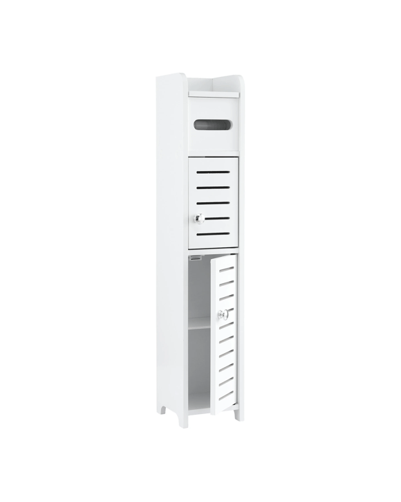 Artiss 3-Tier Bathroom Storage Cabinet Toilet Paper Holder - White