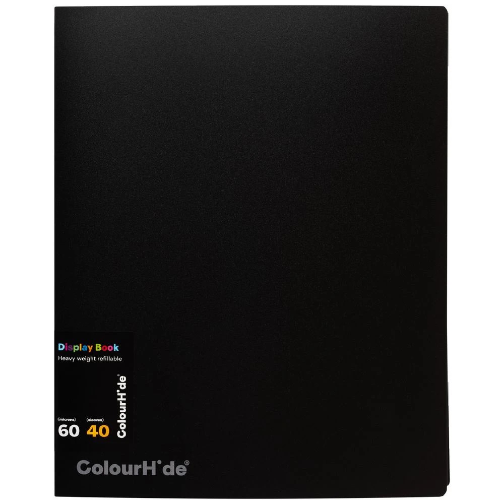 1 ColourHide Refillable Display Book 40 Sheets Black, 1 of 2
