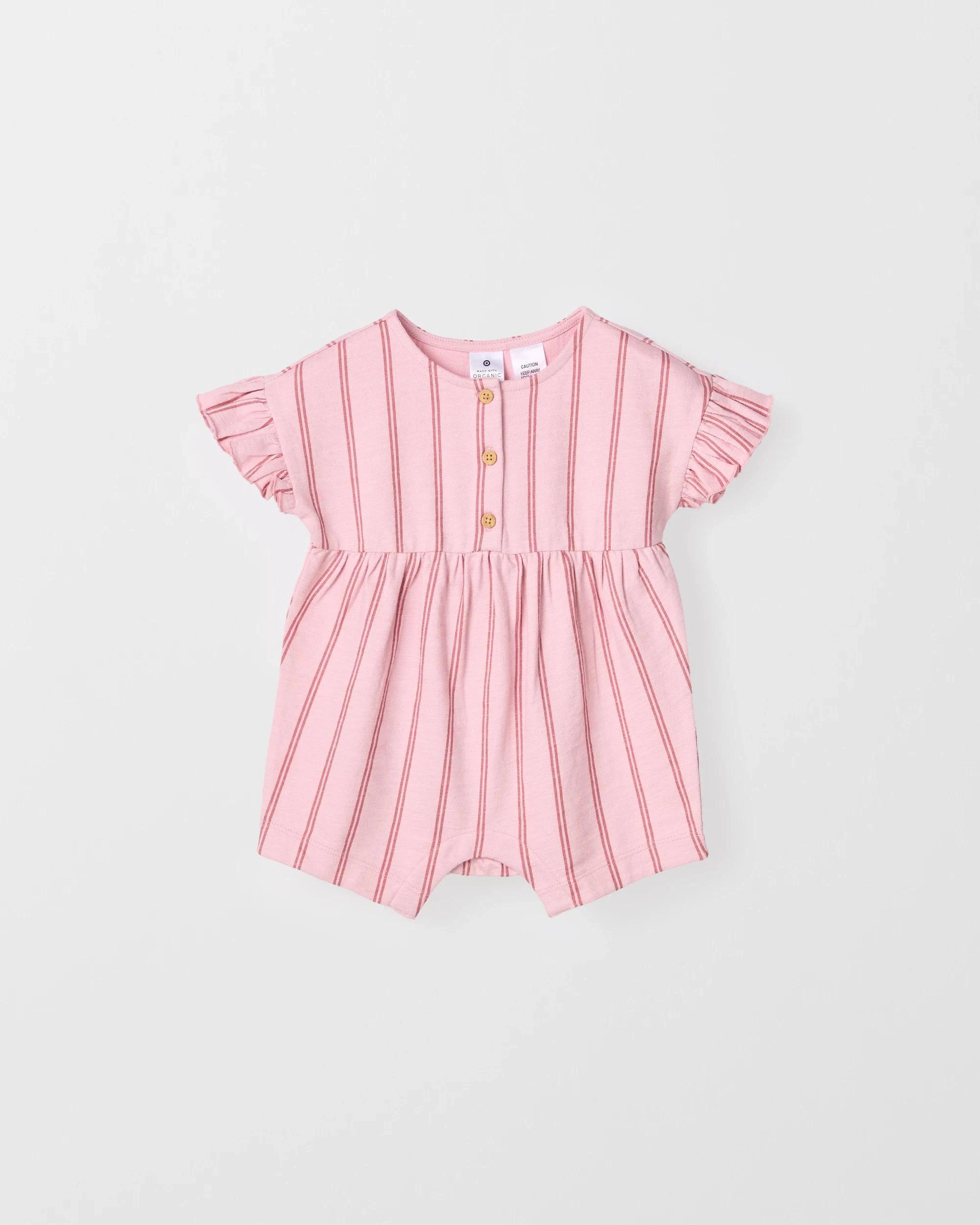 3 Target Organic Cotton Baby Romper VERTICAL STRIPE, 3 of 5