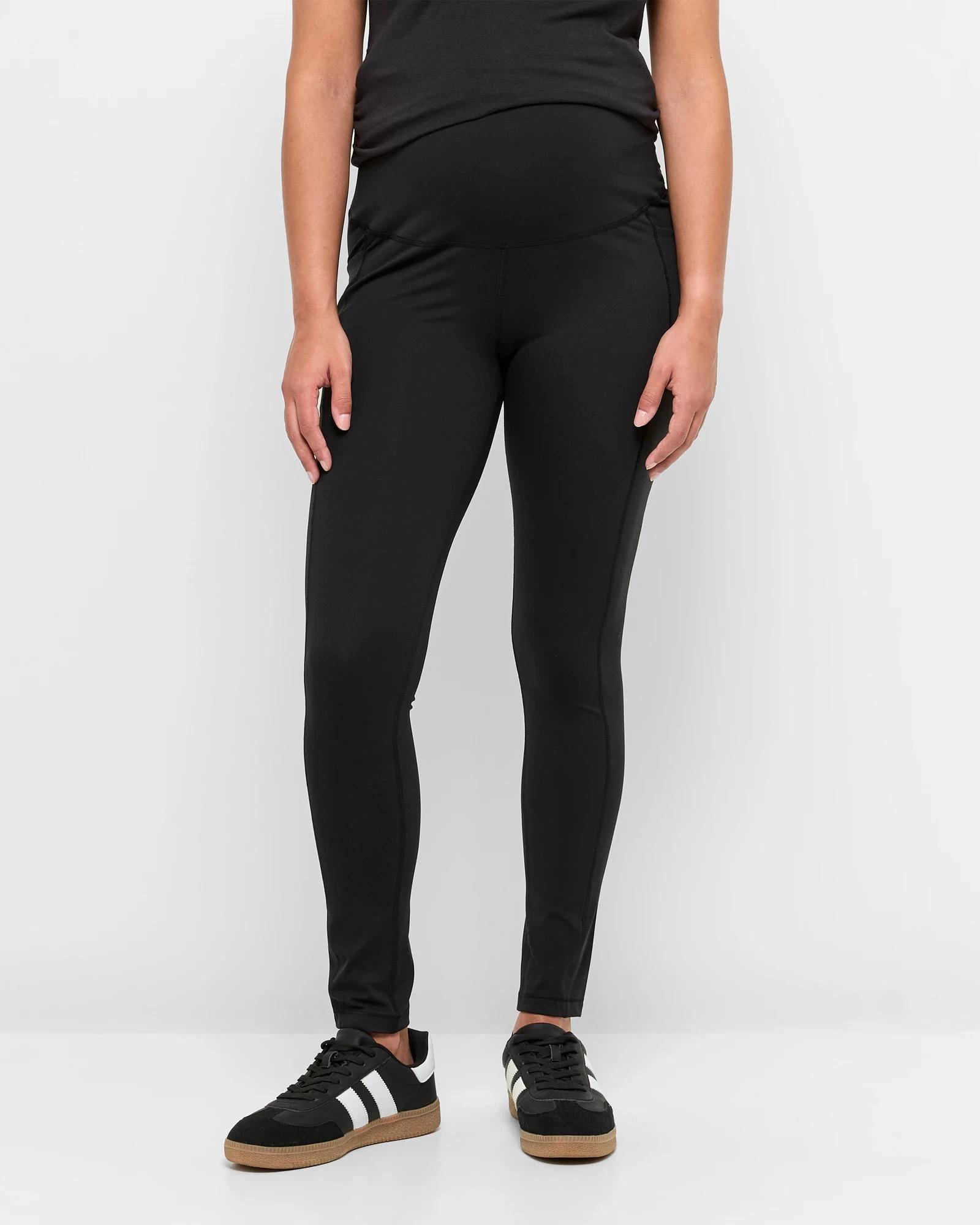 2 Target Maternity Active 7/8 Length Studio Soft Leggings BLACK, 2 of 5