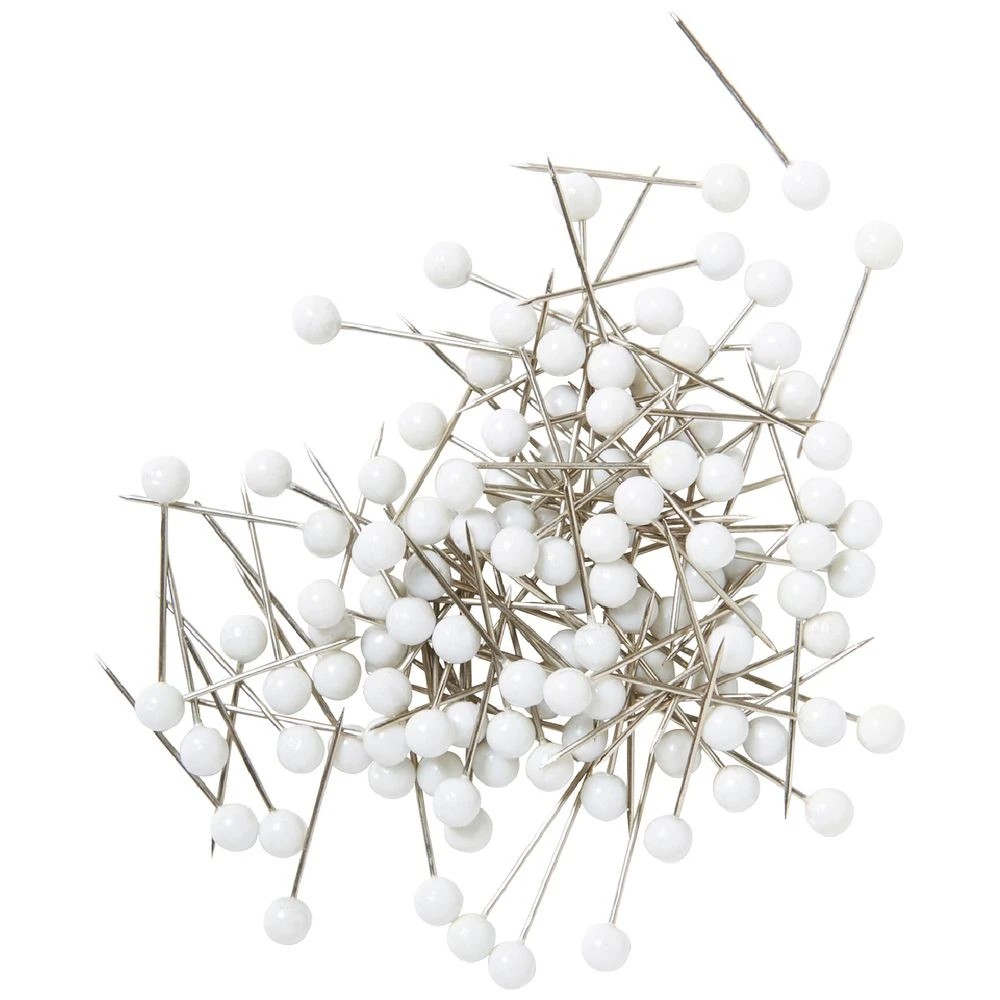 1 J.Burrows Map Pins White 200 Pack, 1 of 3