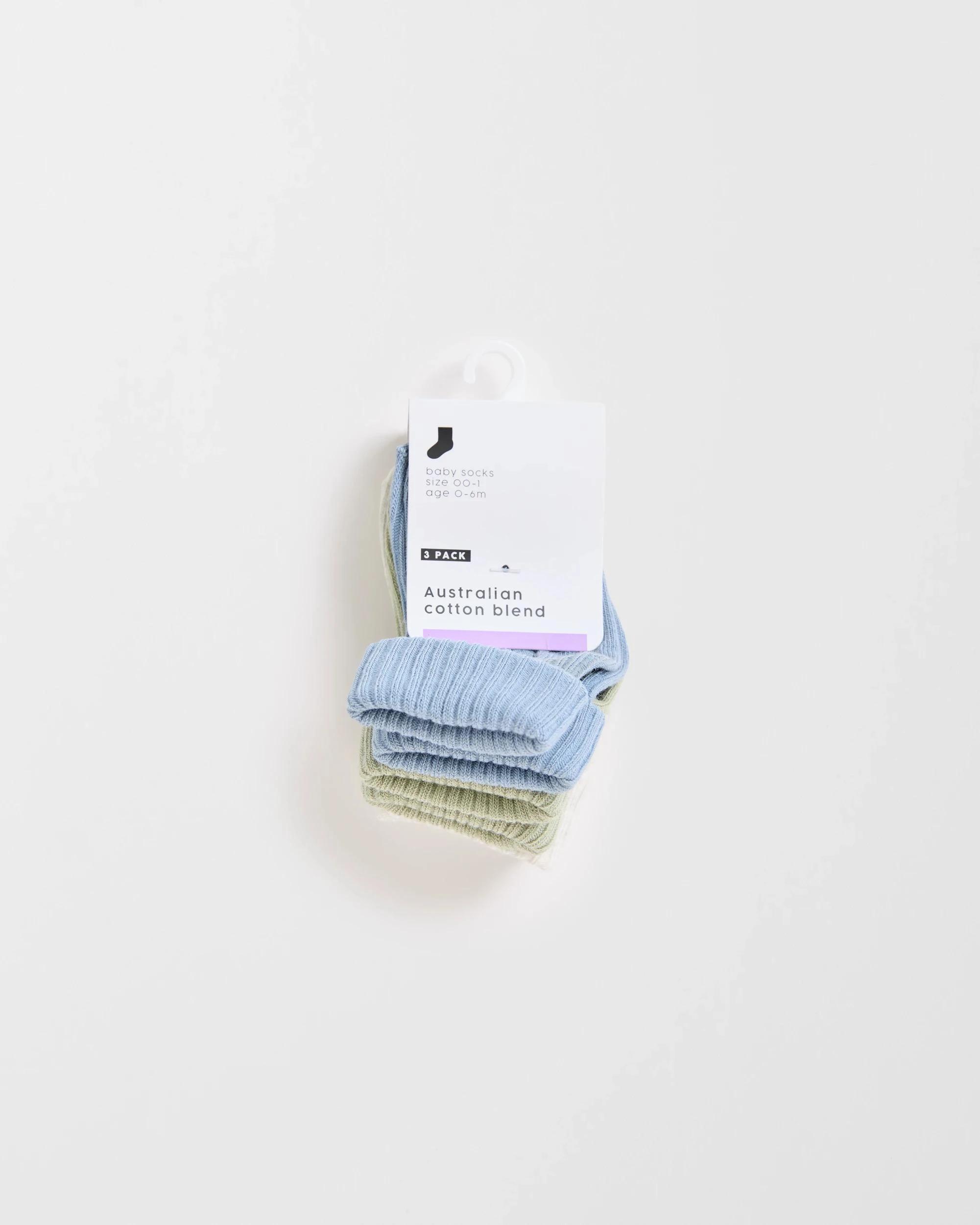 3 Target Baby Baby Unisex 3 Pack Turnover Socks BLUE, 3 of 3