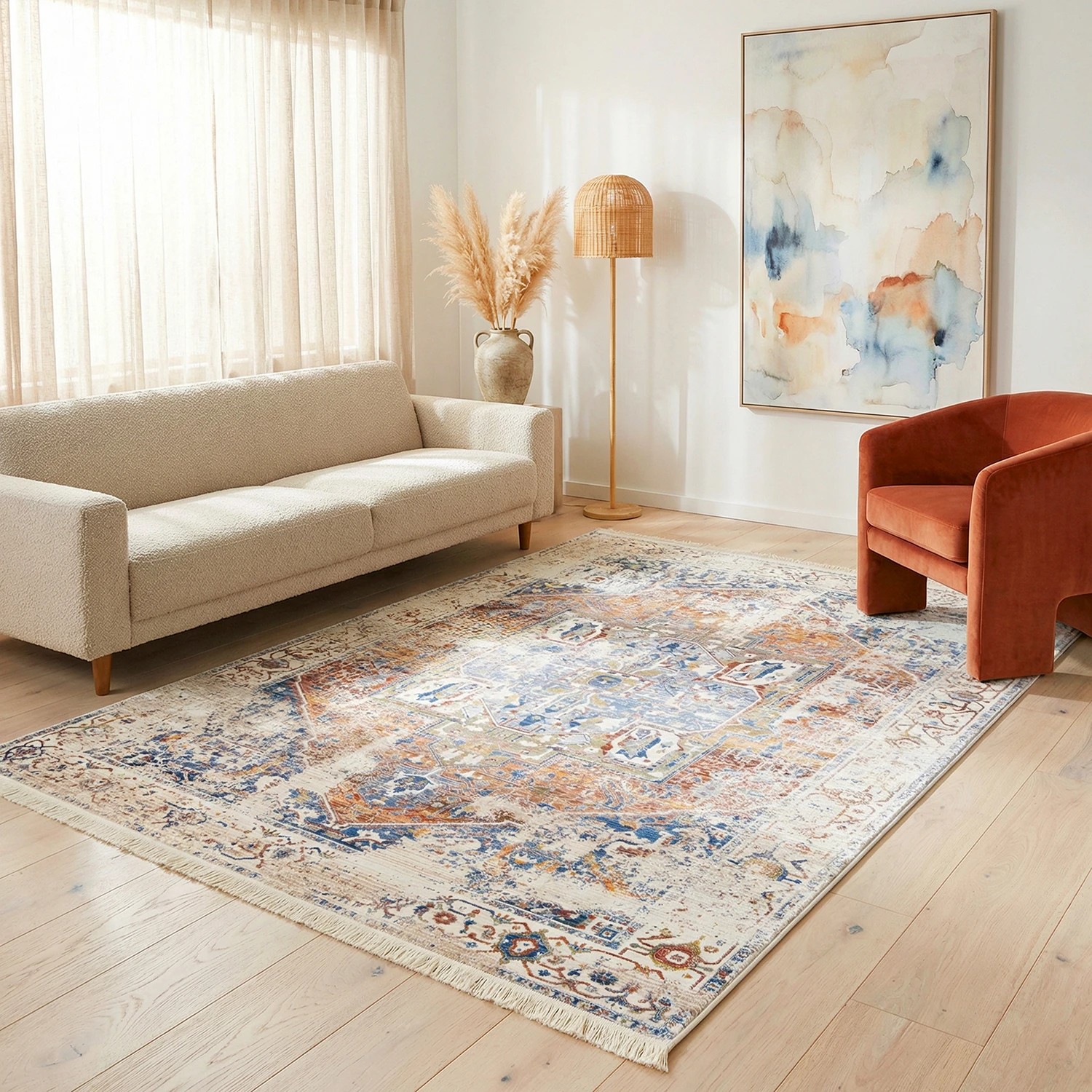 1 Common Ground Rugs Anatolia 240x160cm - Medium Floor Rug - Natural, 1 of 5