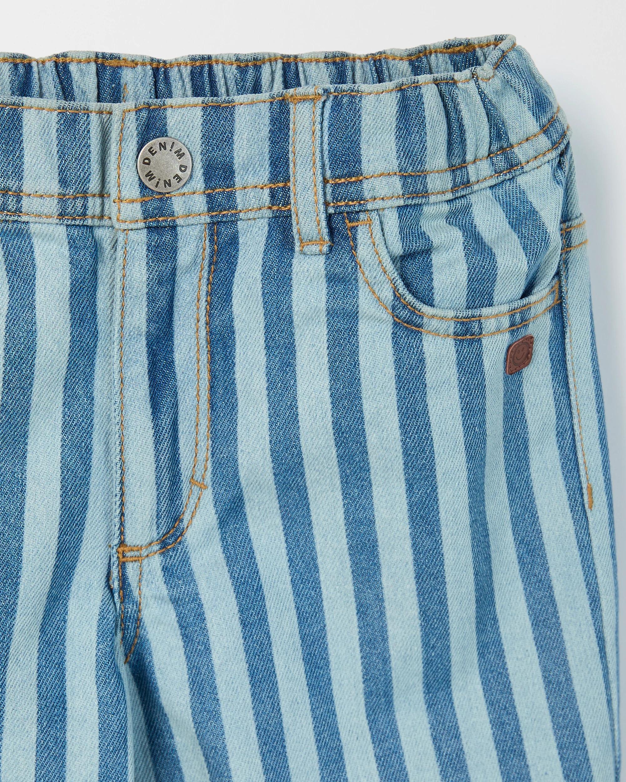 7 Target Kids Wide Leg Denim Jeans STRIPE, 7 of 7