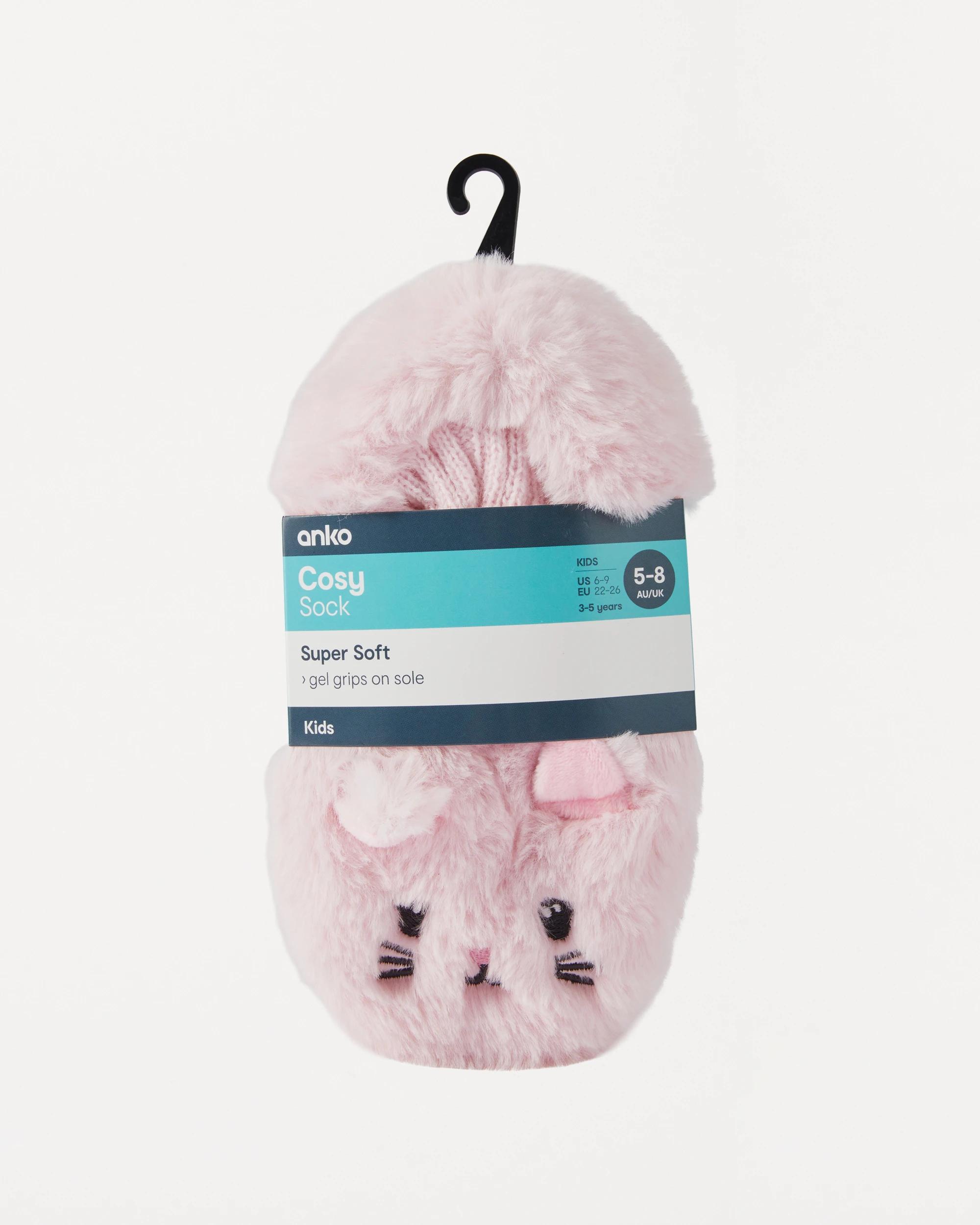 4 Cosy Socks Pnk Cat, 4 of 4