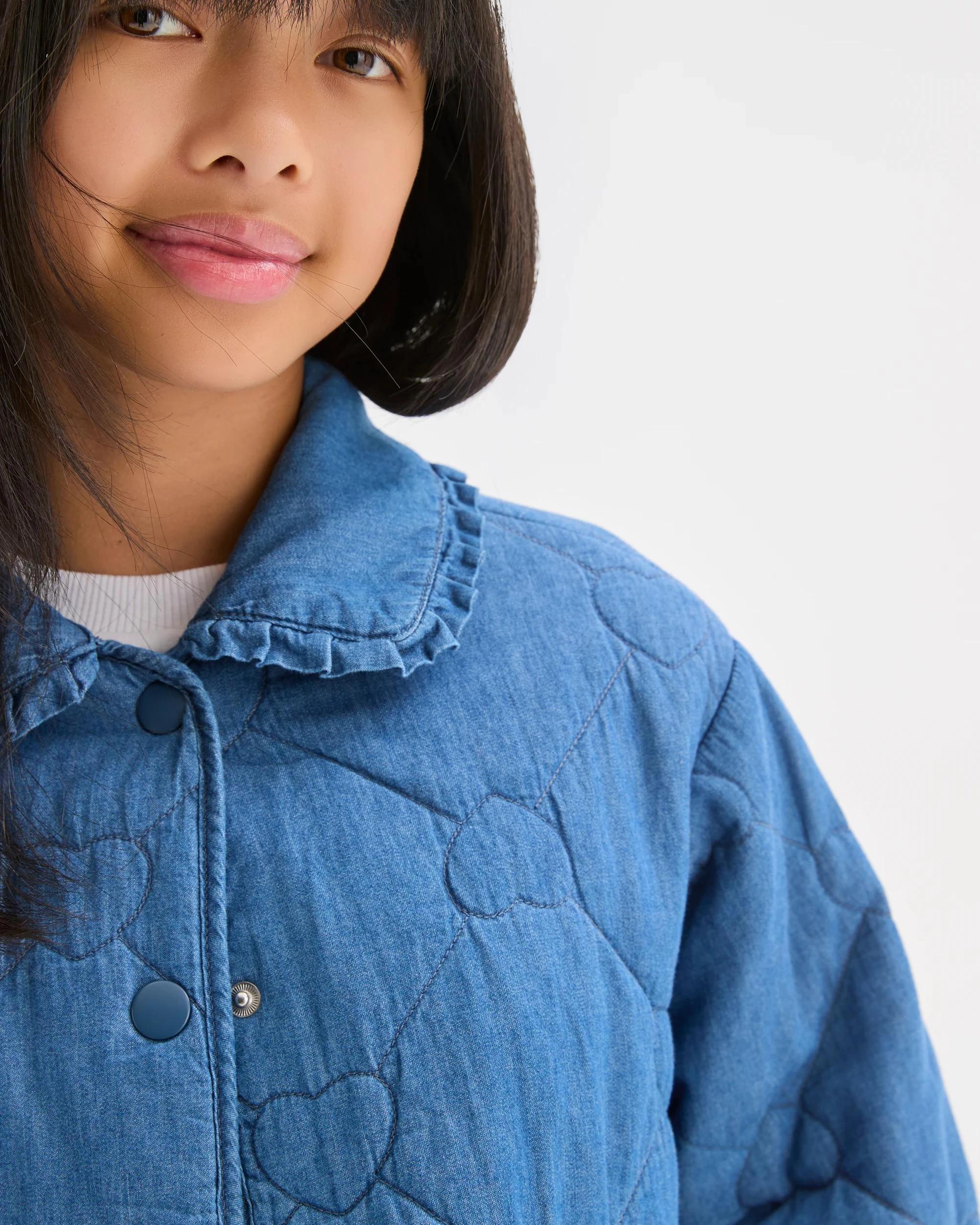 3 Target Kids Reversible Quilted Chambray Jacket BLUE, 3 of 7