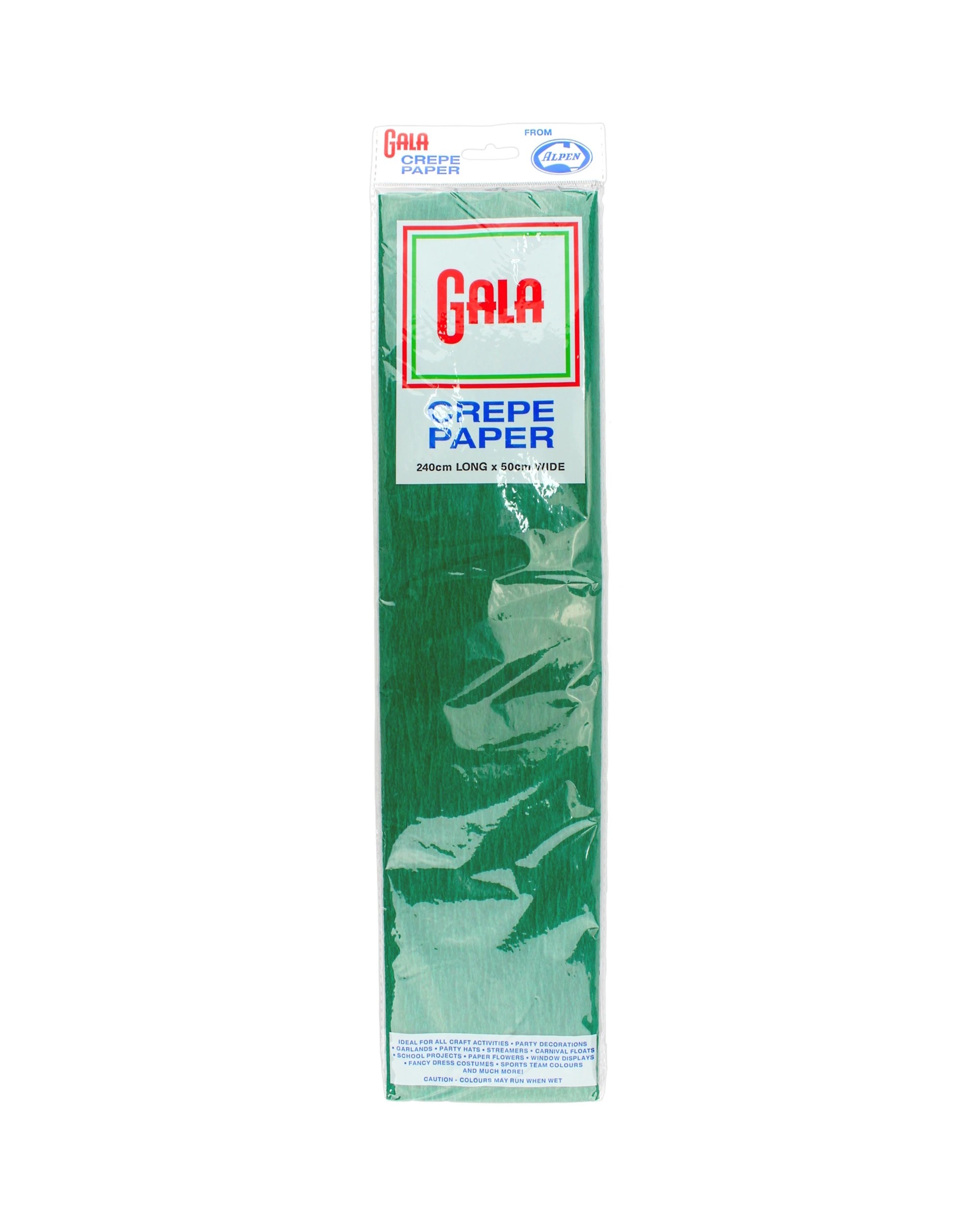 1 Alpen Gala National Crepe Paper 240cm x 50cm 1 Sheet - Green, 1 of 1