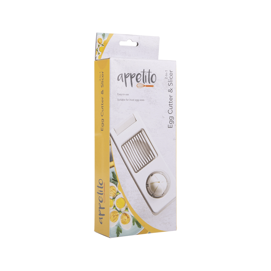 2 Appetito 2-in-1 Egg Cutter And Slicer Kitchen Tool Home Cooking Gadget
 - White, 2 of 3