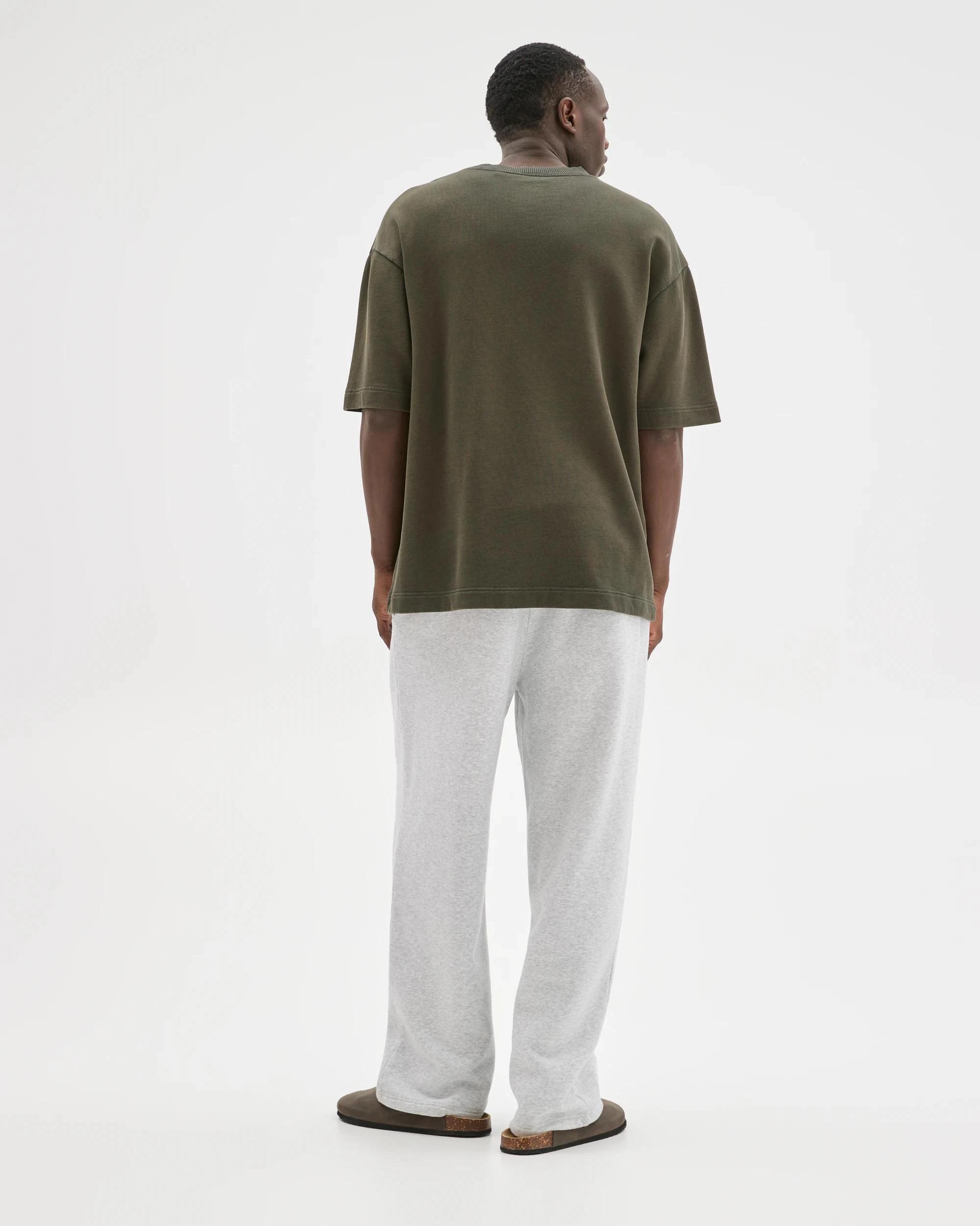 4 Commons Australian Cotton Blend Loose Fit Uncuffed Trackpants GREY MARLE, 4 of 5