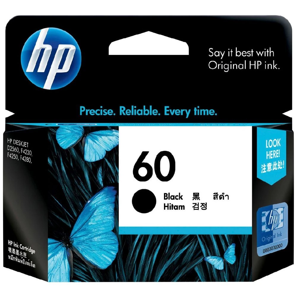1 HP 60 Ink Cartridge Black, 1 of 6
