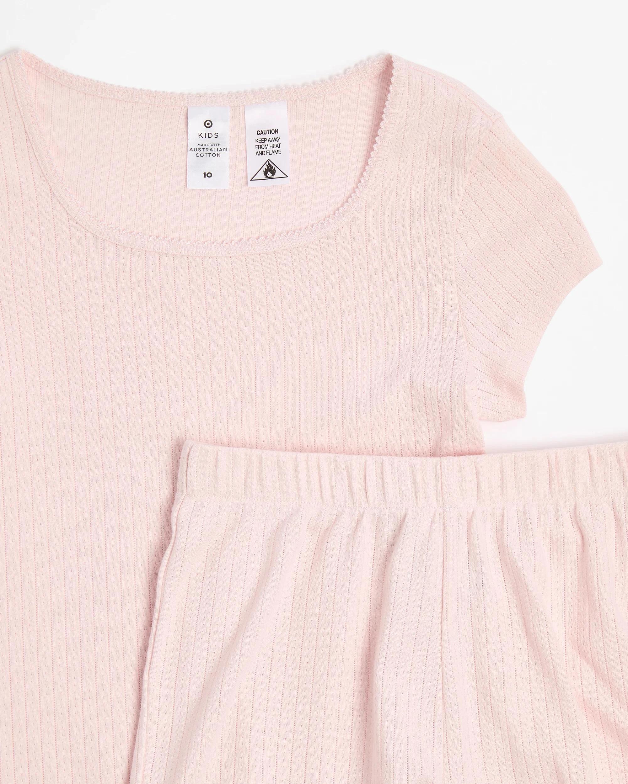 5 Target Australian Cotton Older Girls Pointelle Pyjama Set PINK, 5 of 6