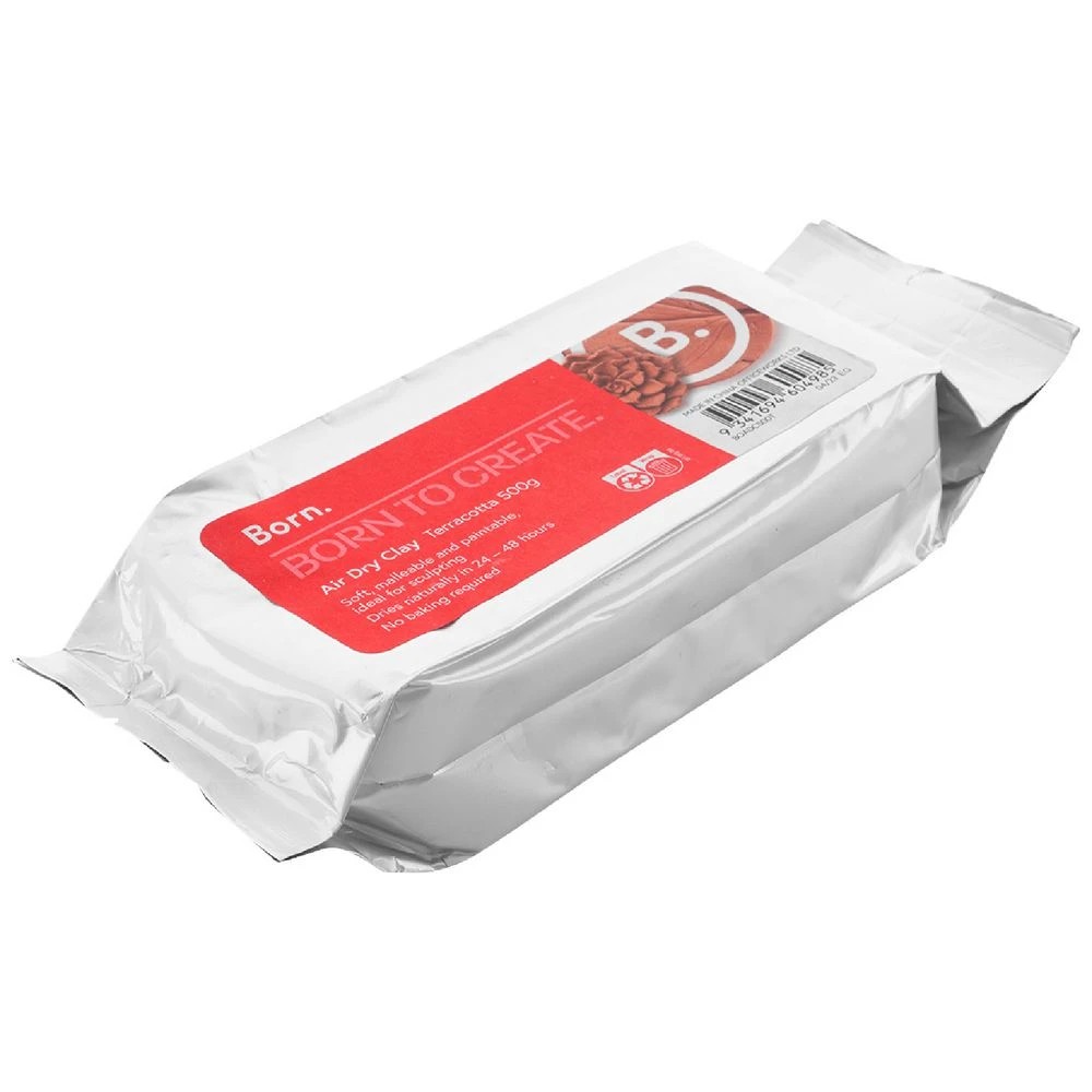 2 Born Air Dry Clay 500g Terracotta, 2 of 3