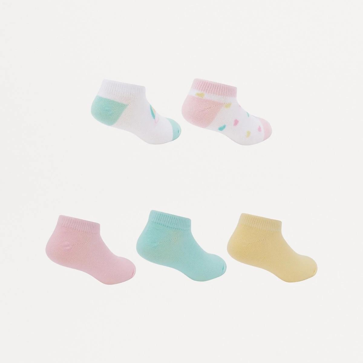 2 5 Pack Low Cut Socks PASTEL RAINBOW, 2 of 3