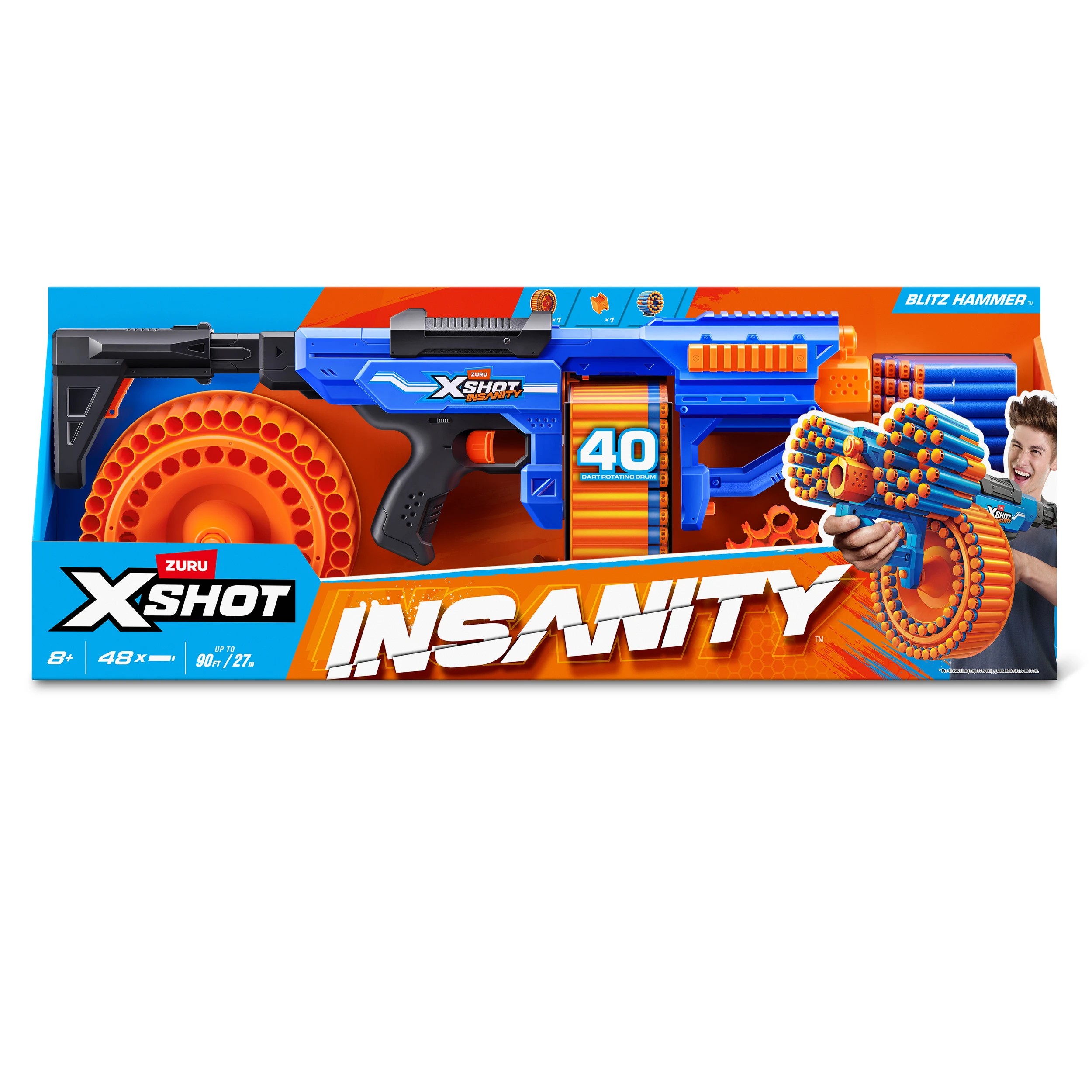 2 ZURU X-Shot Insanity Blitz Hammer Blaster, 2 of 3