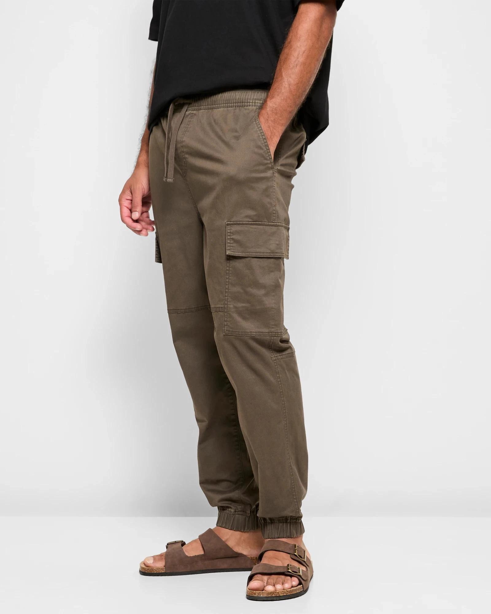 3 Target Man Australian Cotton Cargo Jogger Pants DARK OLIVE, 3 of 5