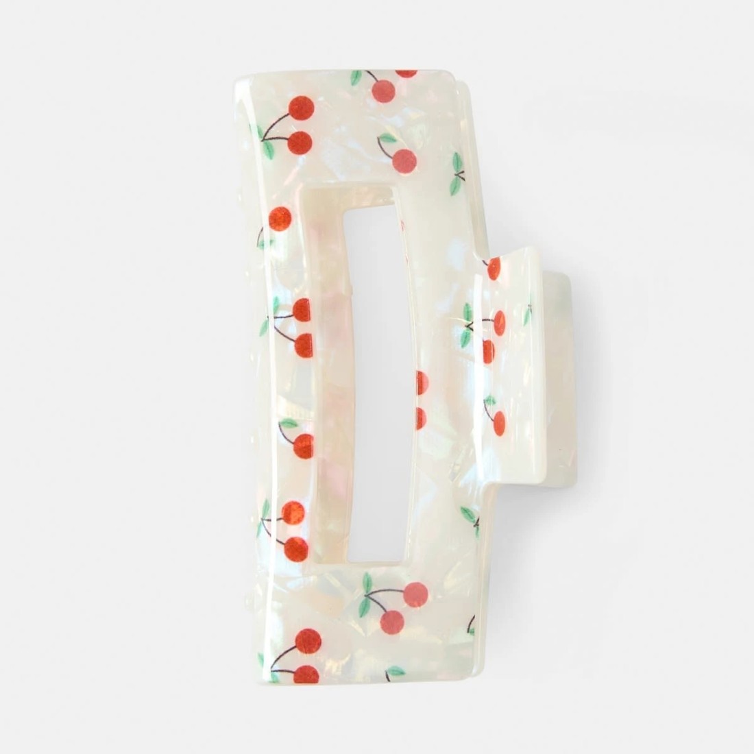 1 Red Rectangle Cherries Claw Hair Clip, 1 of 4