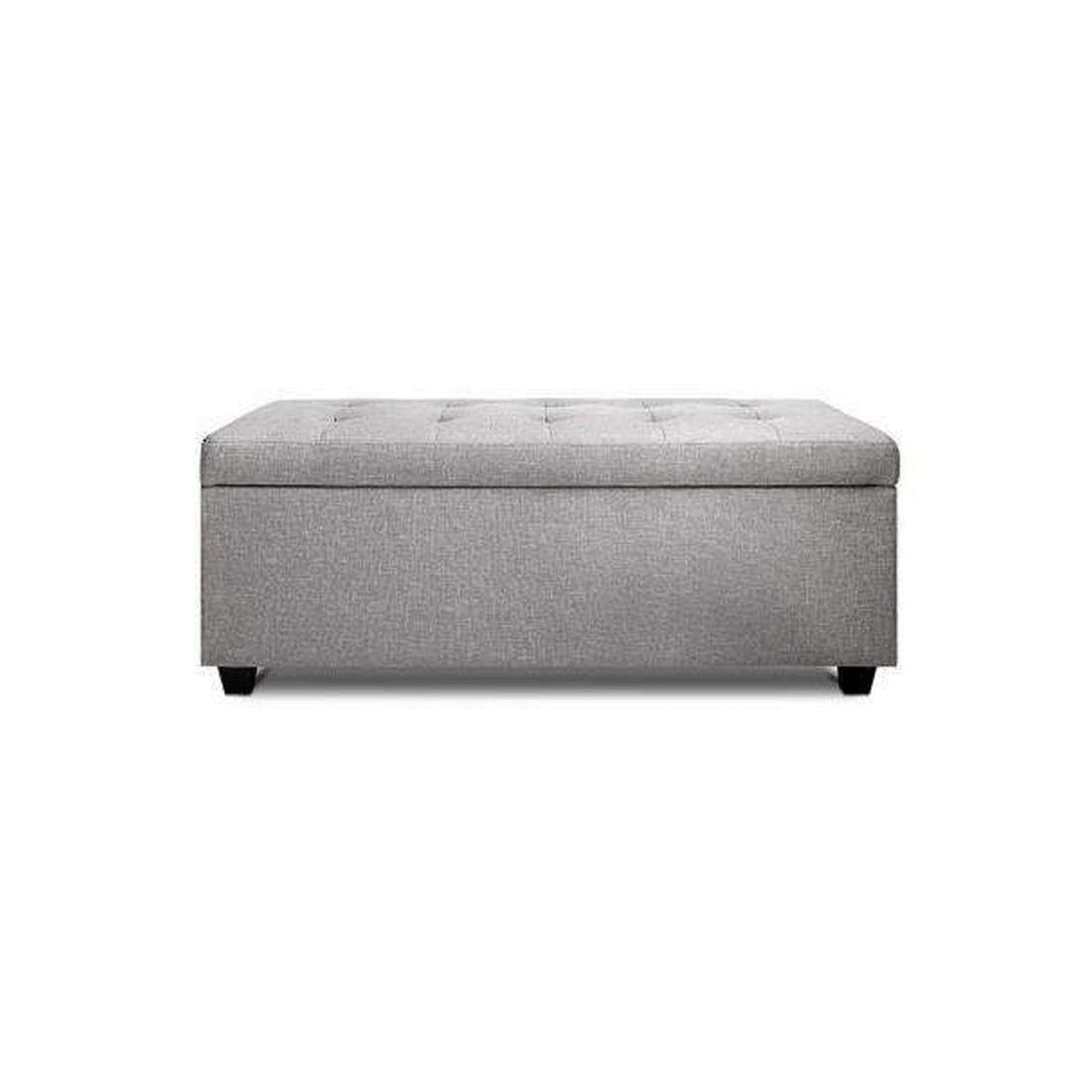 3 Artiss Storage Ottoman Blanket Box 97cm Light - Grey, 3 of 7