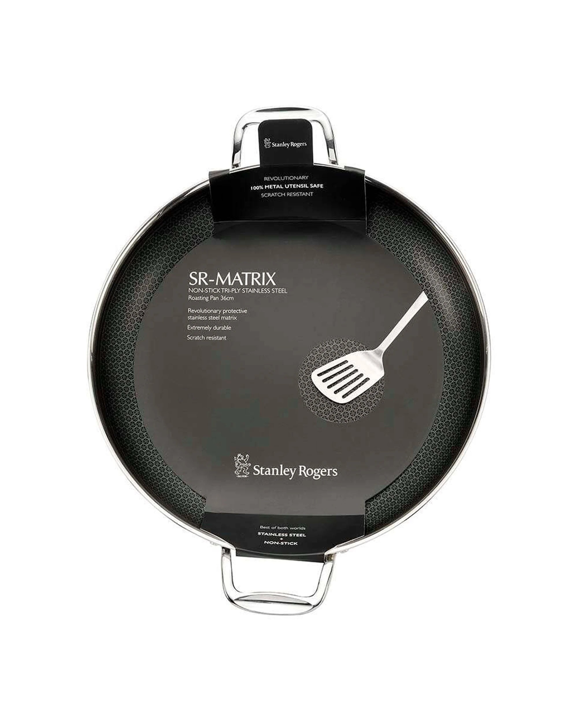 5 Stanley Rogers 36cm Matrix Induction/gas/electic Round Oven Safe Roasting Pan
 - Silver, 5 of 9