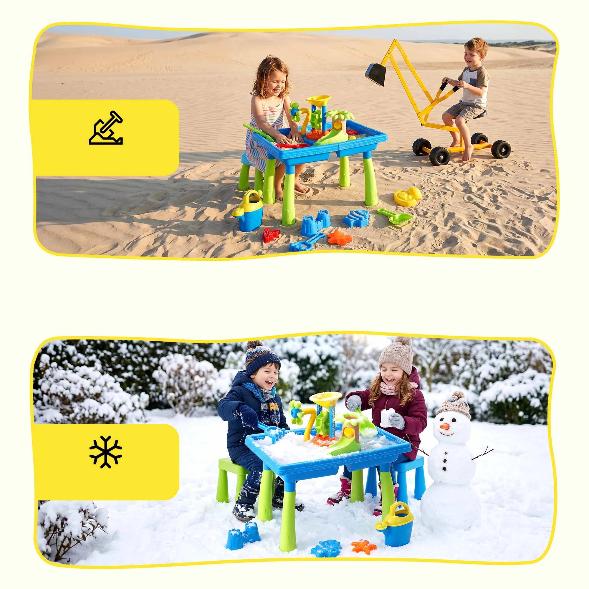 8 Keezi Ride On Digger with Sand and Water Table Sandpit Toys Set, 8 of 9
