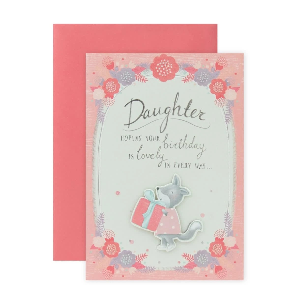 1 Connections from Hallmark Birthday Card For Daughter - Floral Fox, 1 of 3