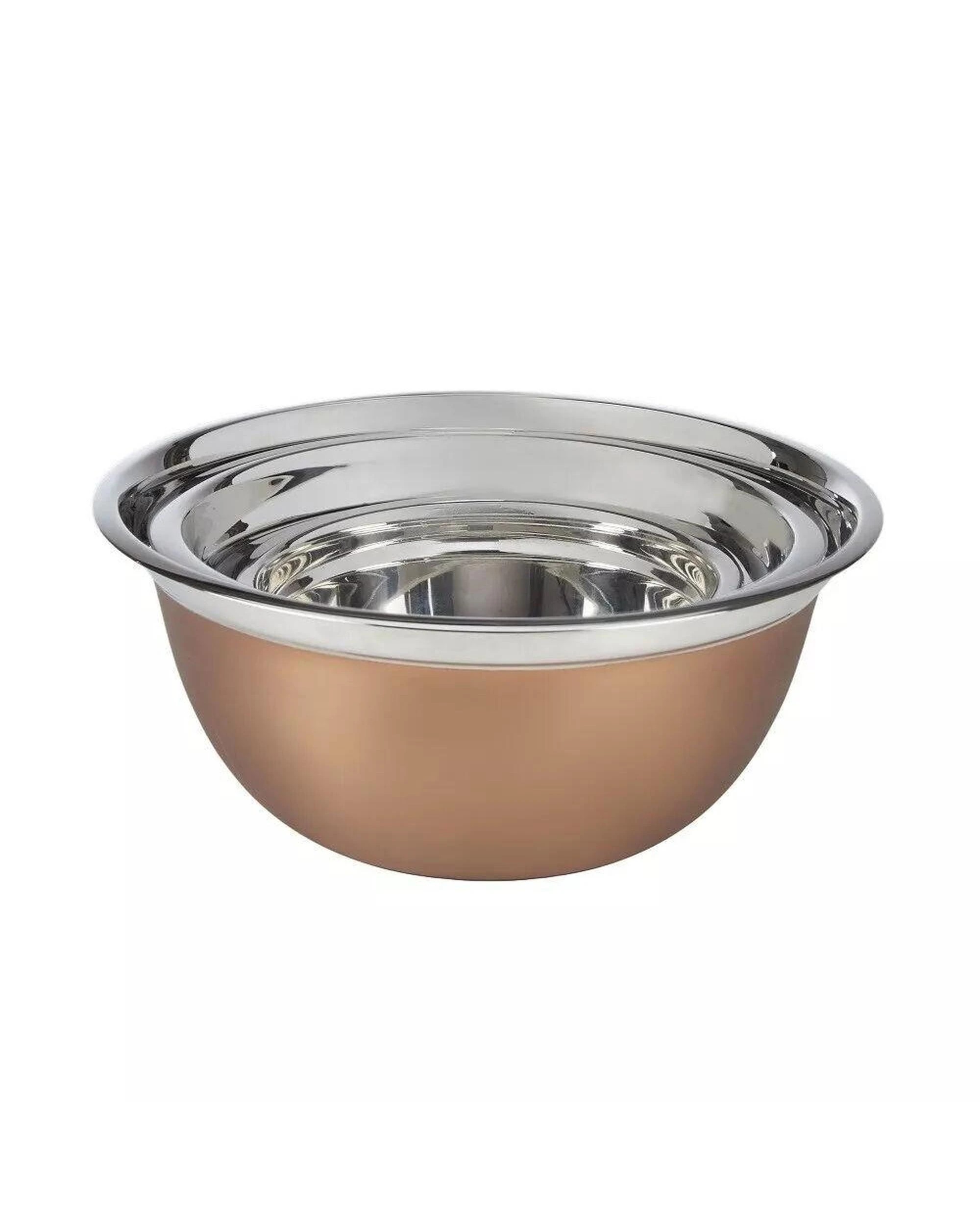 2 Academy Edwin Copper & Brass 4pc Mixing Bowls  Set of 4, 2 of 3