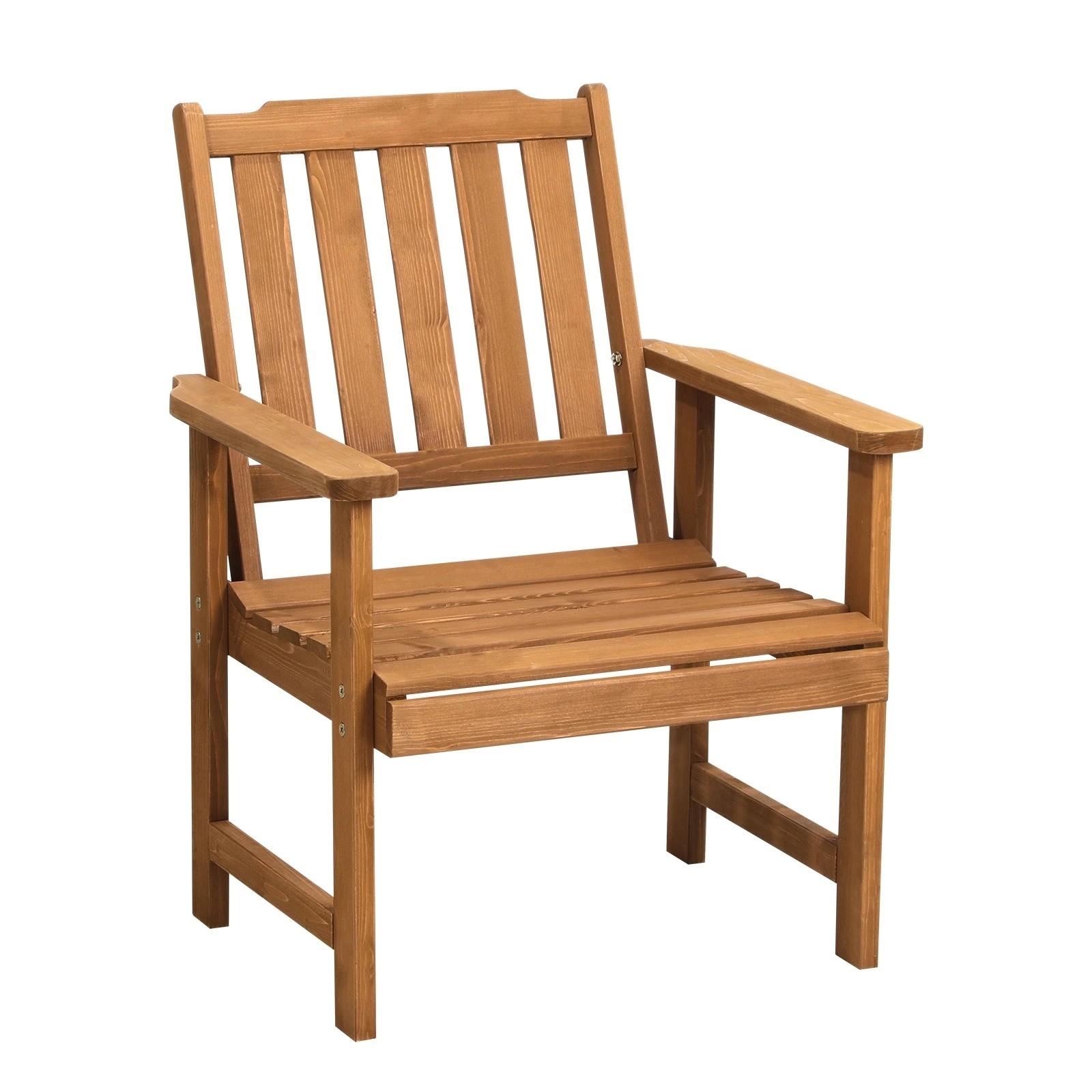 1 Livsip Outdoor Armchair Wooden Patio Furniture Chairs Garden Seat - Multi, 1 of 9