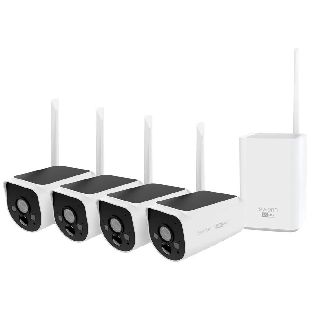 1 Swann MaxRanger4K Long Ranger Solar Security System 4 Pack, 1 of 8