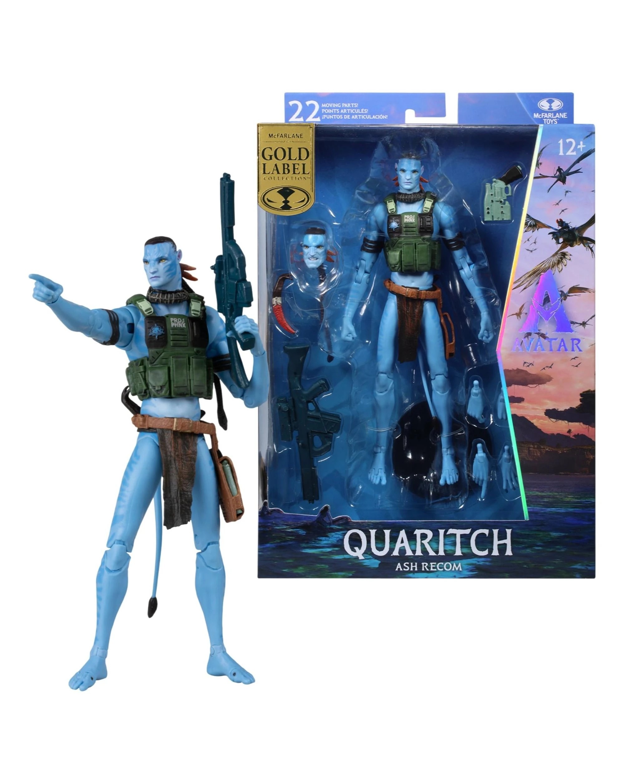 1 Avatar: Fire and Ash Quaritch - Ash Recom -  Gold Label Collector Edition 7 inch Action Figure, 1 of 10