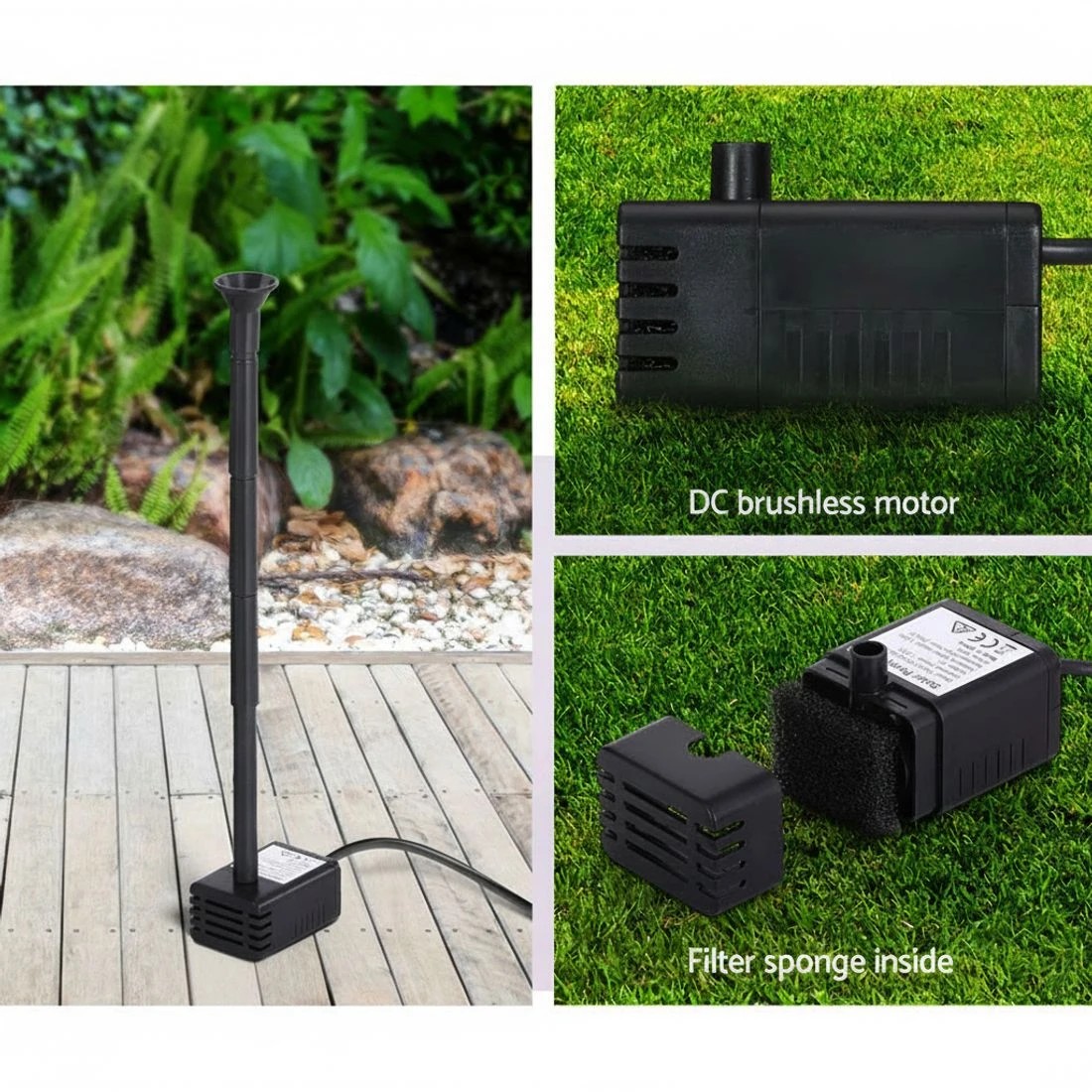 6 Gardeon Solar Pond Pump Submersible Water Fountain Kit 4.4FT - Black, 6 of 6