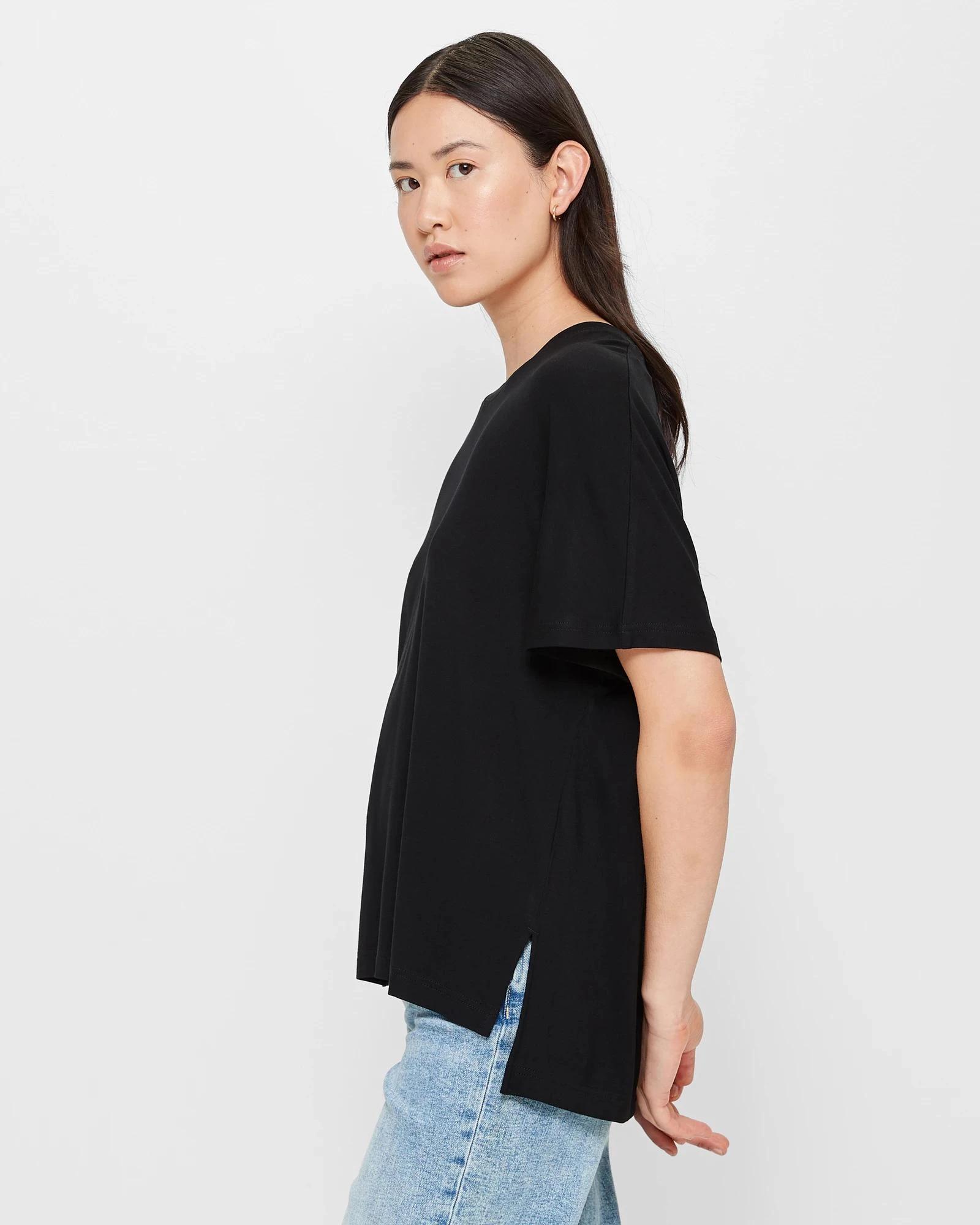 4 Target Slouchy Crew T-Shirt BLACK, 4 of 10