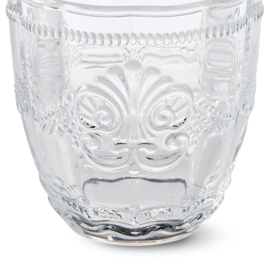 5 6 Clear Ornate Tumbler Glasses, 5 of 5