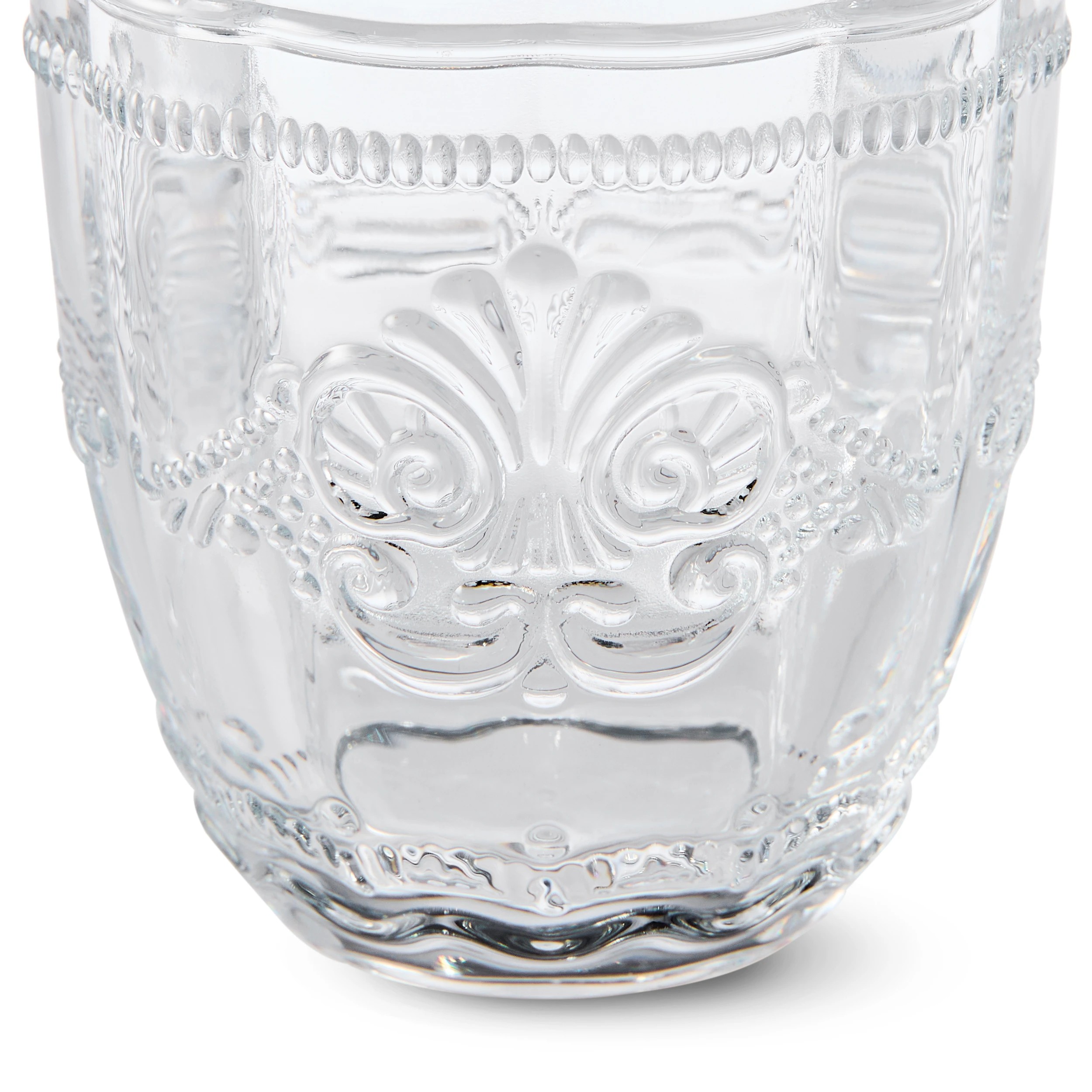 5 6 Clear Ornate Tumbler Glasses, 5 of 5