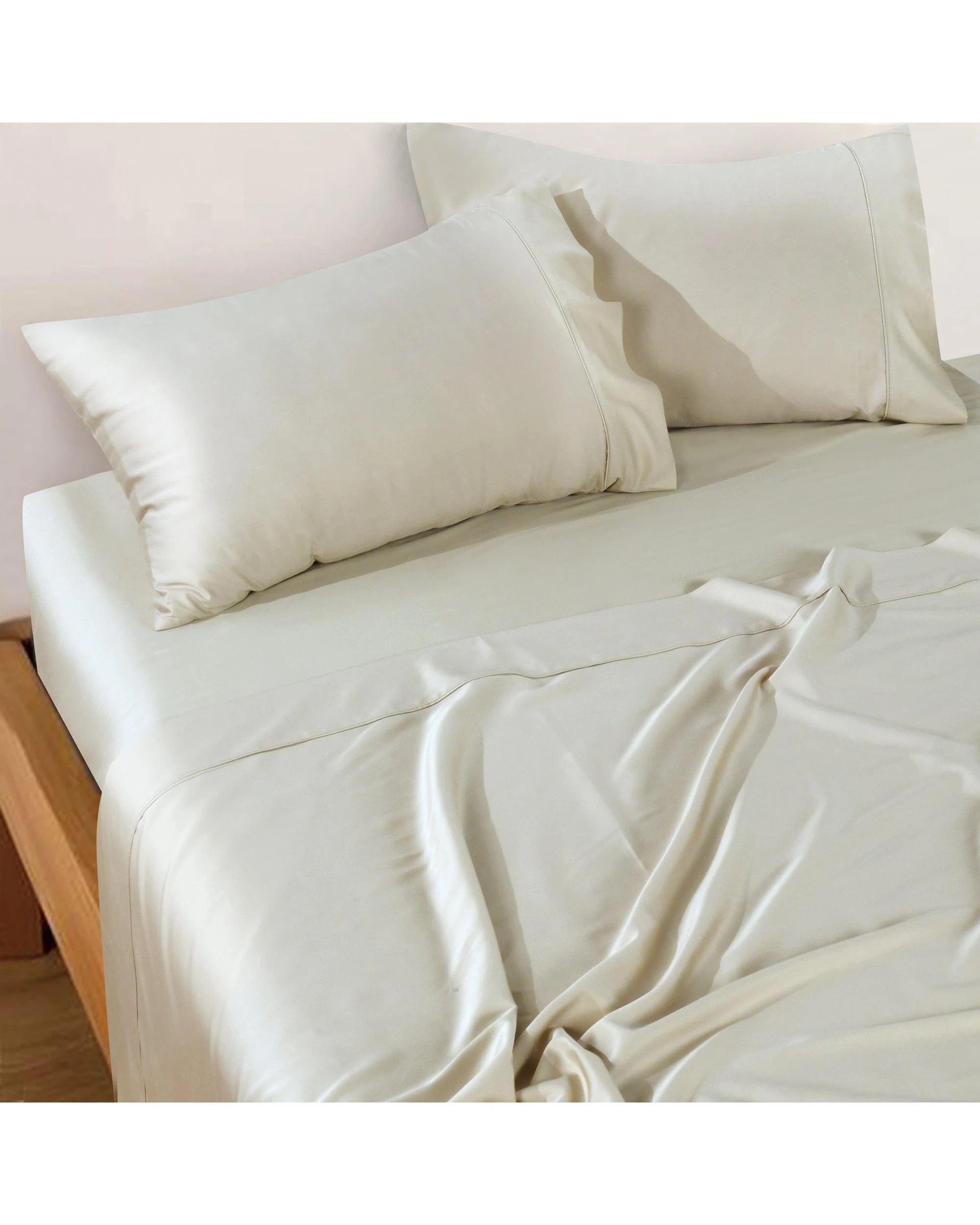 10 Bianca Bedding Rosebank 500 TC Bamboo/Cotton Sateen Mega Sheet Set, King, Sand - Beige, 10 of 10