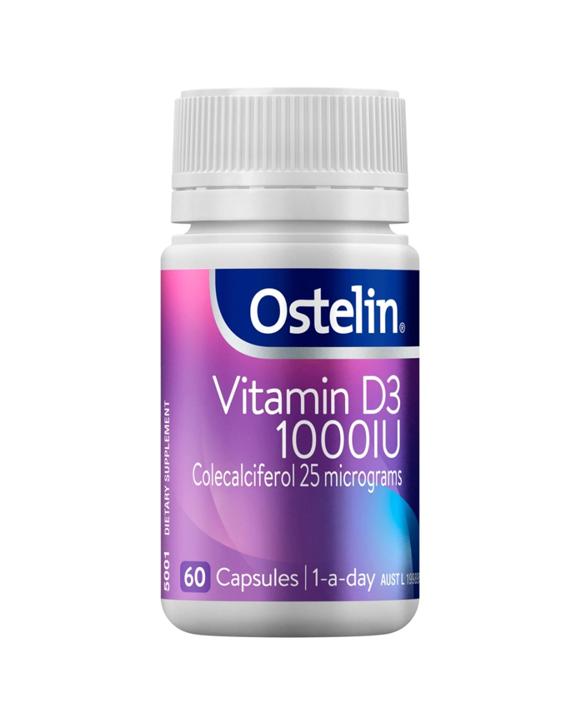 Ostelin 60pc Vitamin D3 1000IU Capsules Bone & Muscle Support Supplement