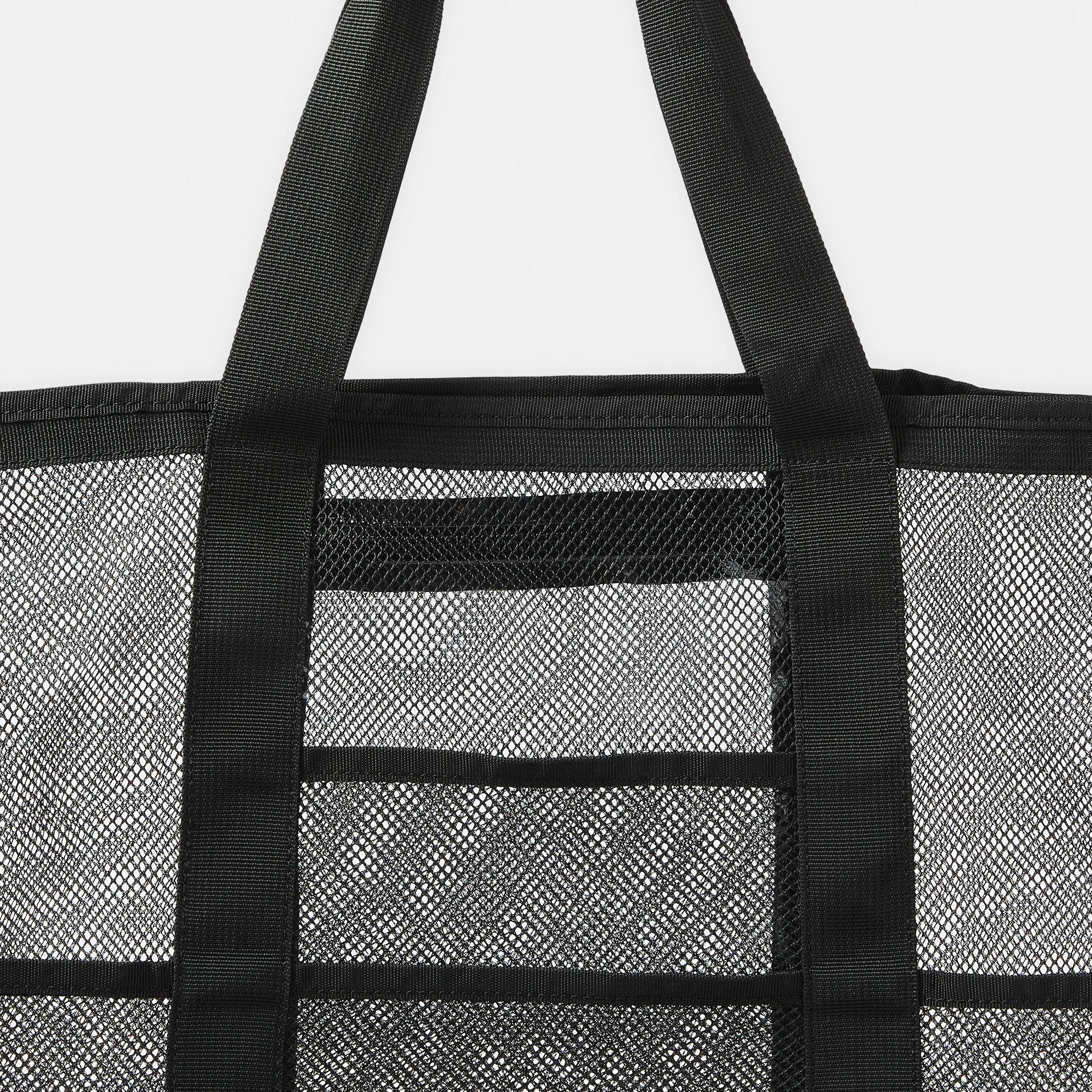 3 Mesh Beach Tote Bag Black, 3 of 4