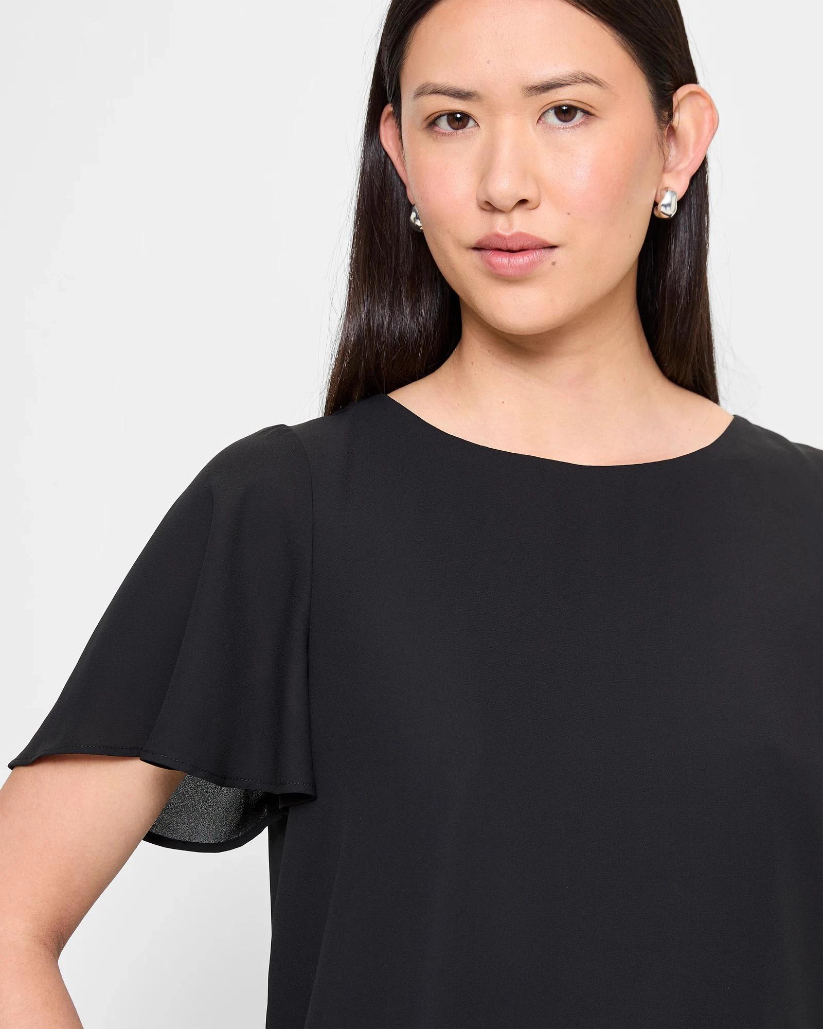 5 Preview Ella Crew Neck Blouse BLACK, 5 of 5