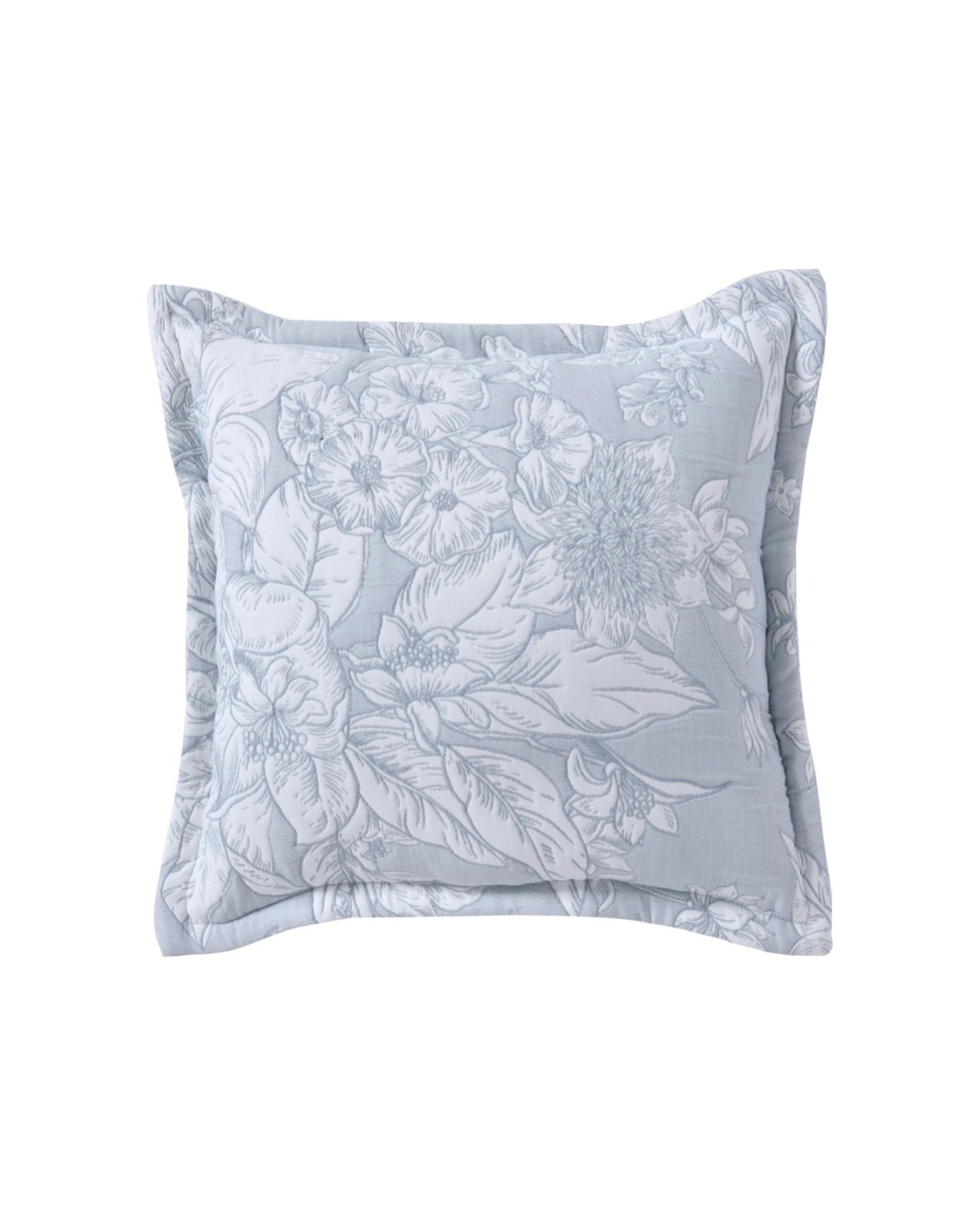 1 Bianca Whispering Lily Square Provincial Decor Cushion Jacquard Fabric - Pink, 1 of 1